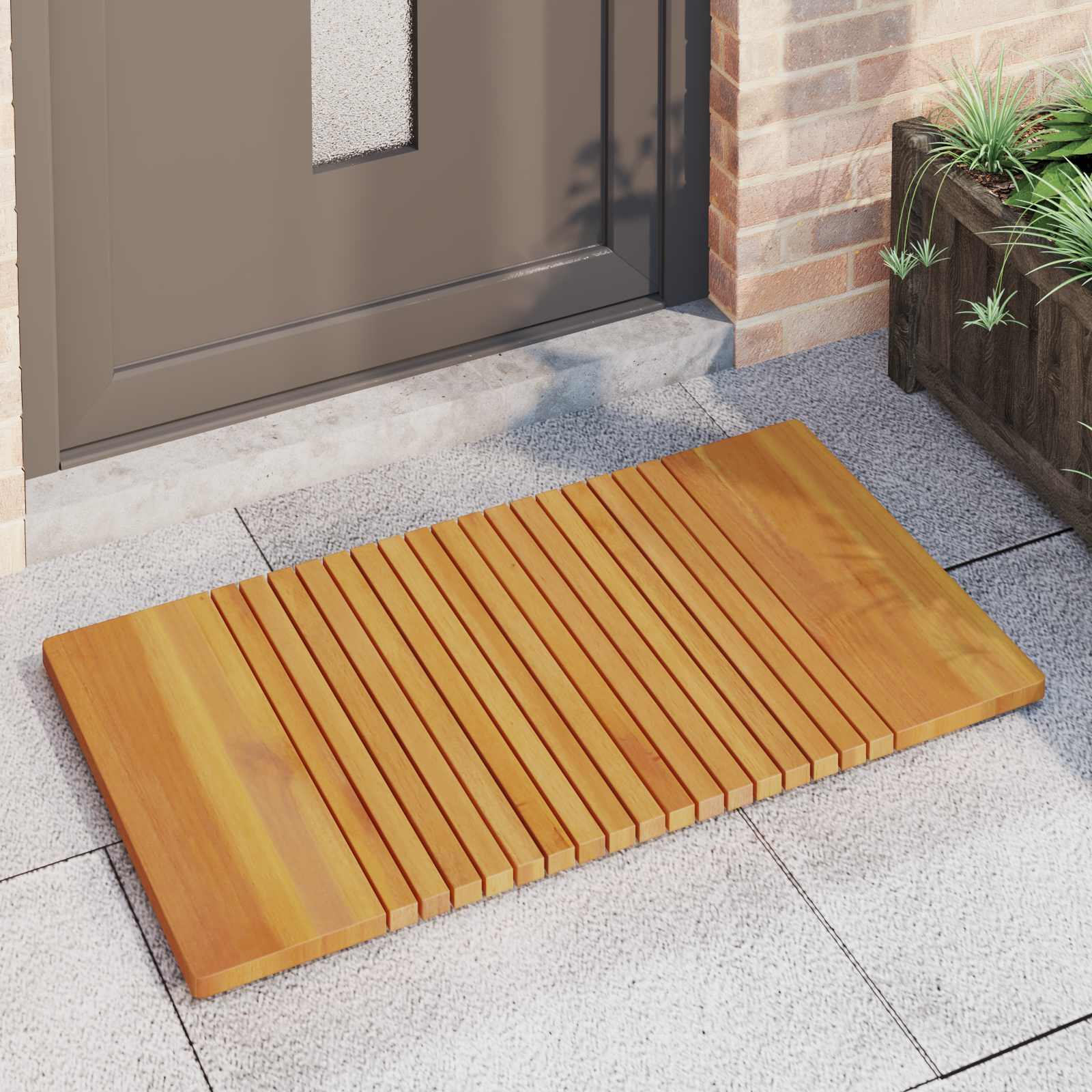 Prostirka za kupanje Jednobojno Smeđa 100 x 55 cm boja drva