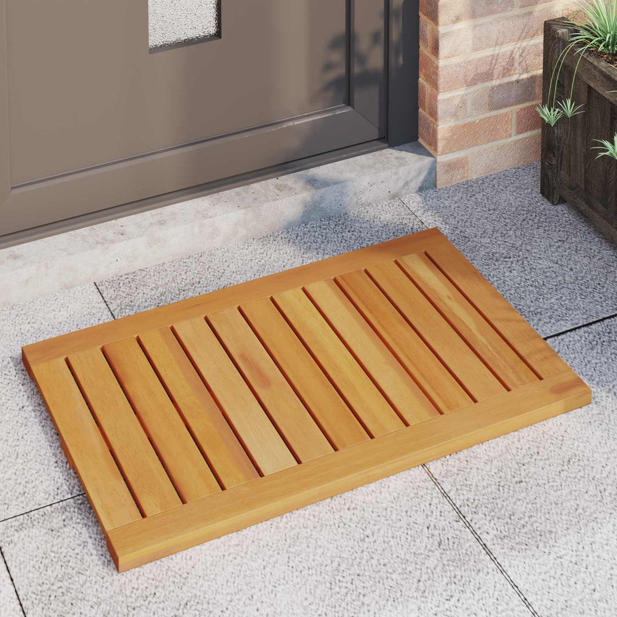 Prostirka za kupanje Smeđa 80 x 50 cm Čvrsto drvo akacije