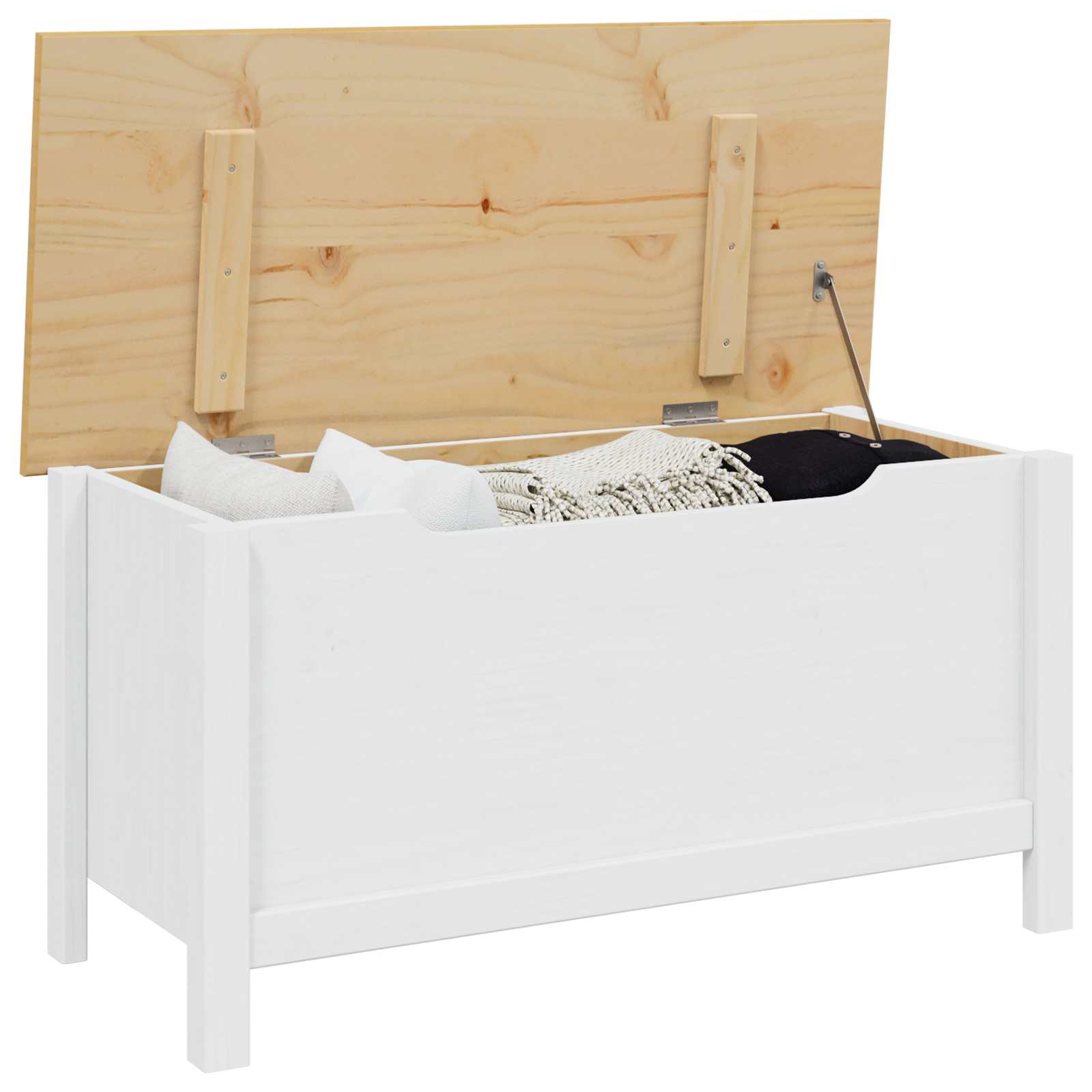 Kutija za spremanje HILL Bijela i medeno smeđa 90 x 40 x 45 cm