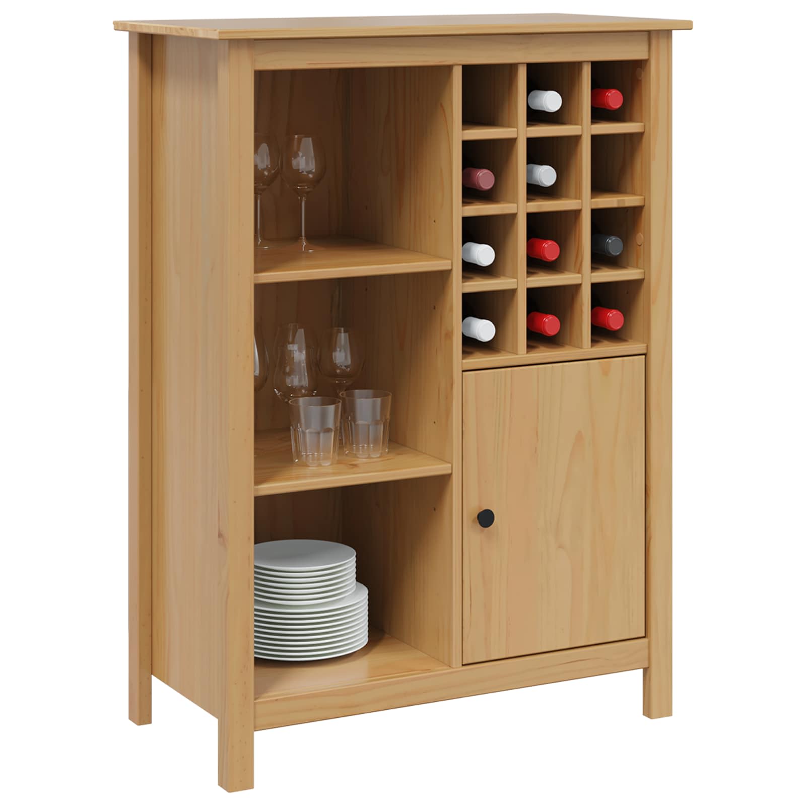 Ormar za vino HILL Medeno smeđa 79.5 x 40 x 107.5 cm