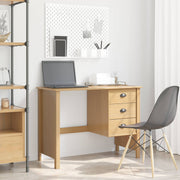Stol s ladicama s ladicama HILL Medeno smeđa 100 x 45 x 74 cm