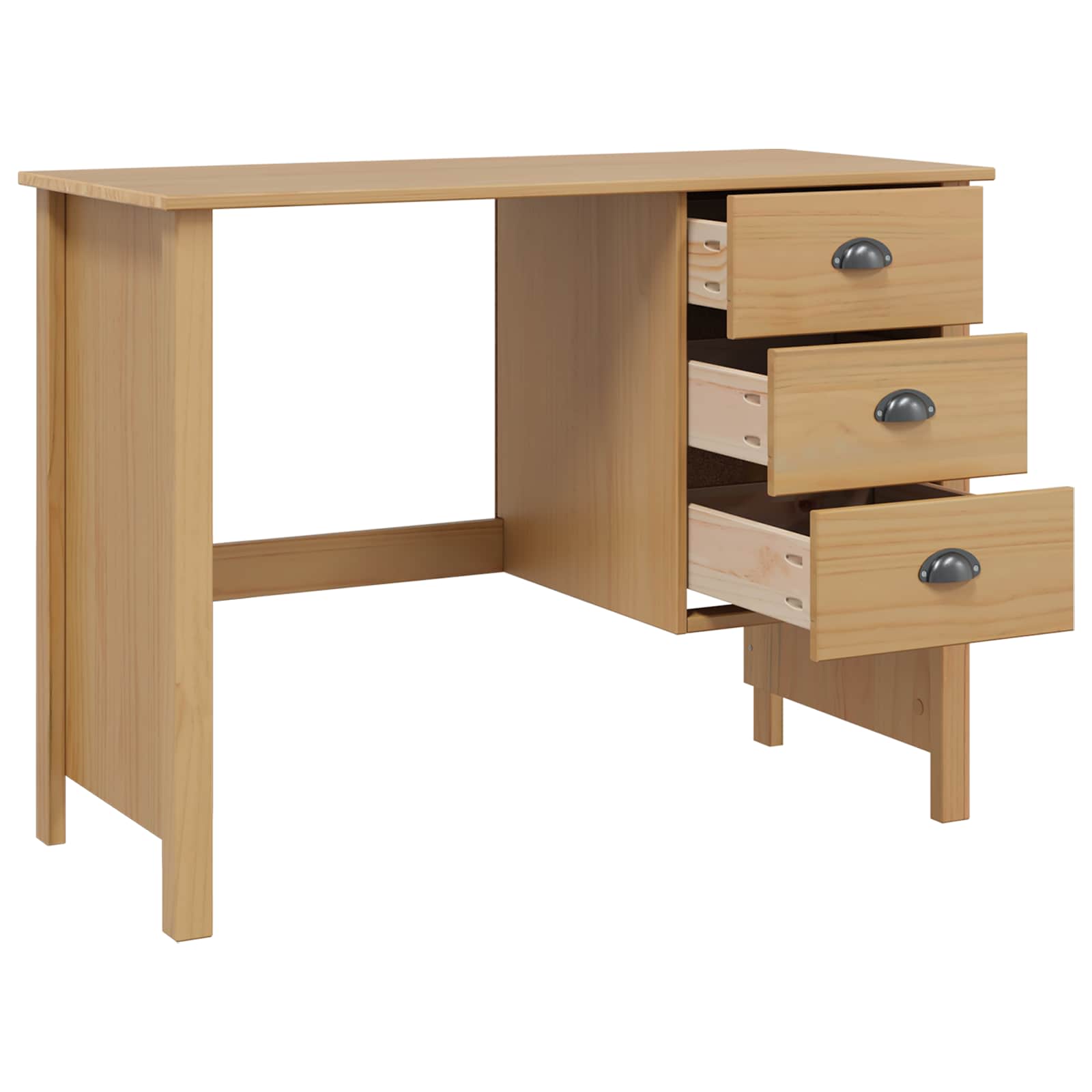 Stol s ladicama s ladicama HILL Medeno smeđa 100 x 45 x 74 cm