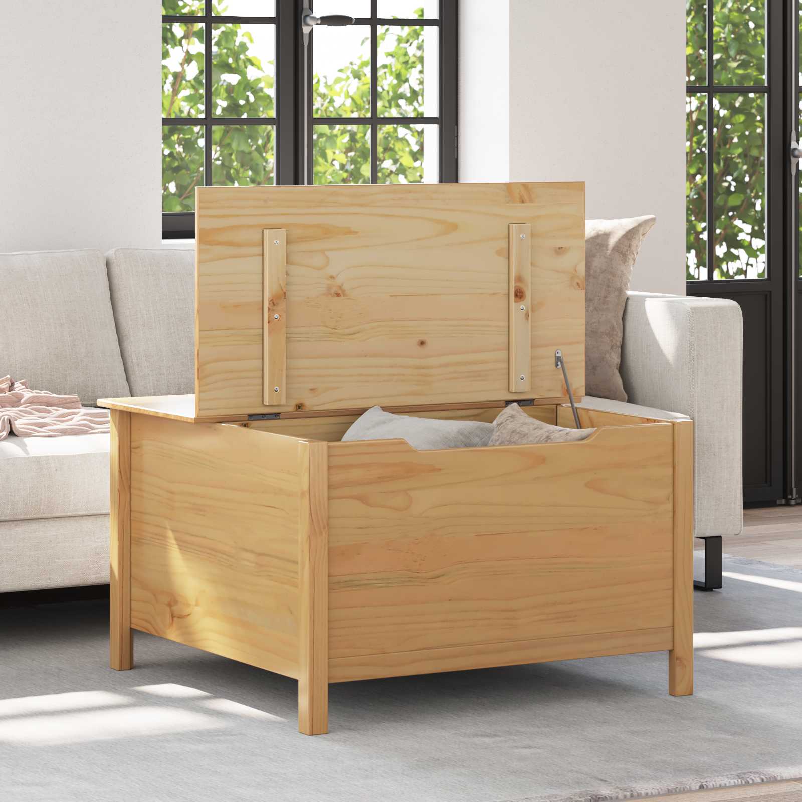 Kava Stol s ladicama HILL Medeno smeđa 79.5 x 79.5 x 49 cm