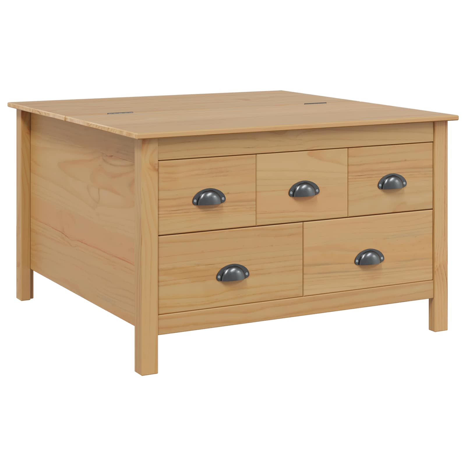 Kava Stol s ladicama HILL Medeno smeđa 79.5 x 79.5 x 49 cm