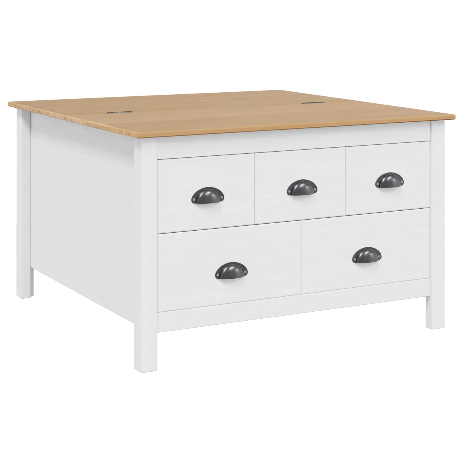 Kava Stol HILL Bijela i medeno smeđa 79.5 x 79.5 x 49 cm