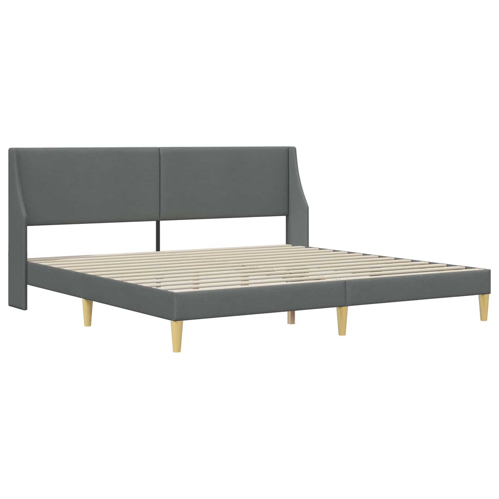 Krevetna konstrukcija Tamno siva 180 x 200 cm Baršun