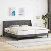 Krevetna konstrukcija Tamno siva 180 x 200 cm Baršun