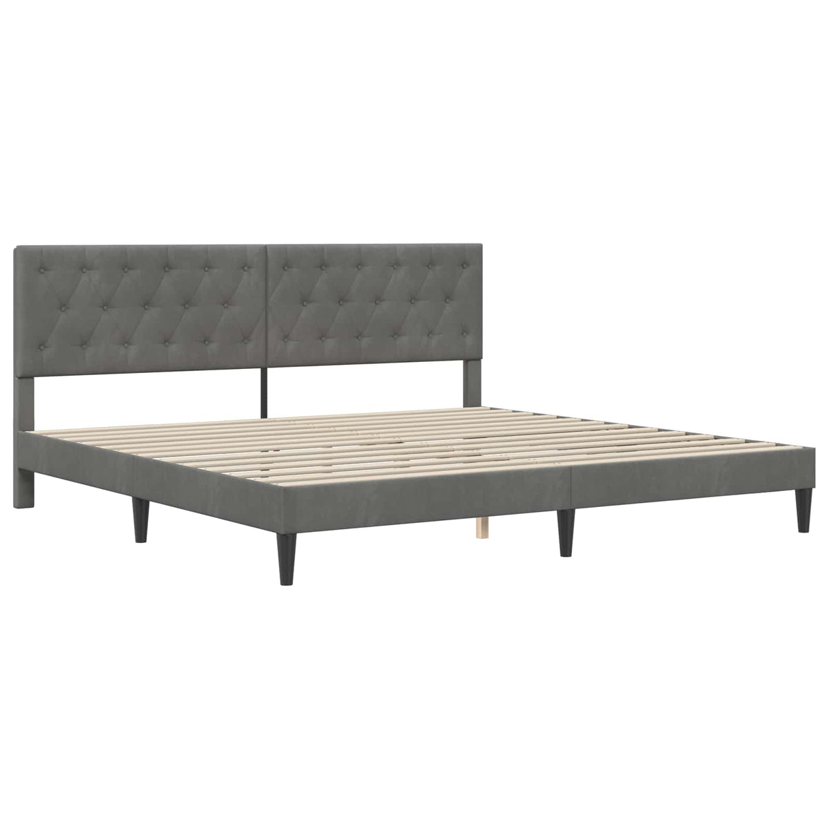 Krevetna konstrukcija Tamnosiva 180 x 200 cm Baršun