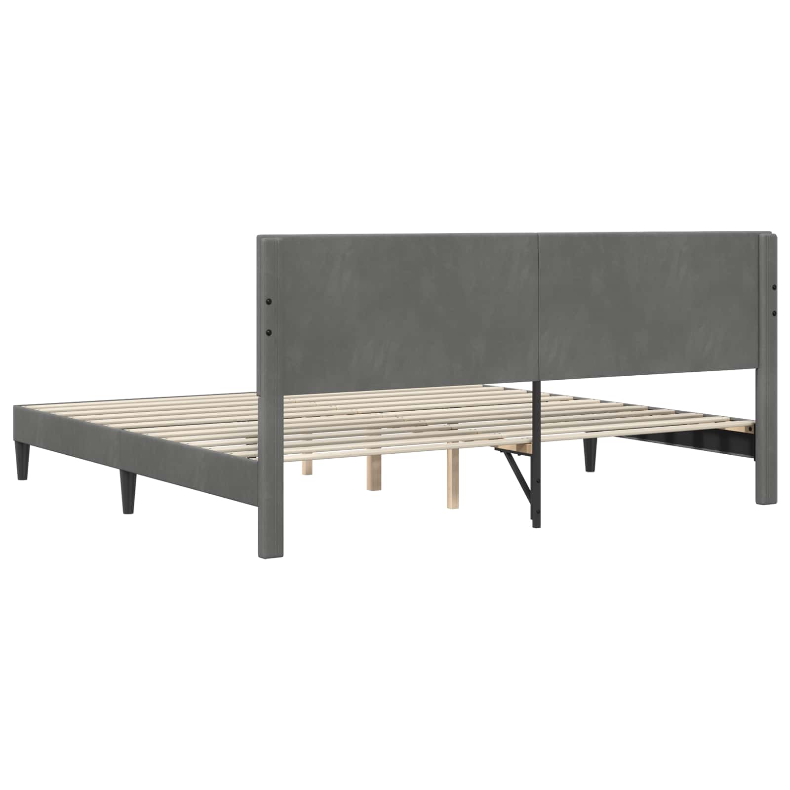 Krevetna konstrukcija Tamnosiva 180 x 200 cm Baršun