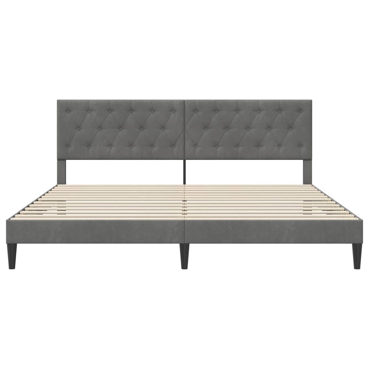 Krevetna konstrukcija Tamnosiva 180 x 200 cm Baršun