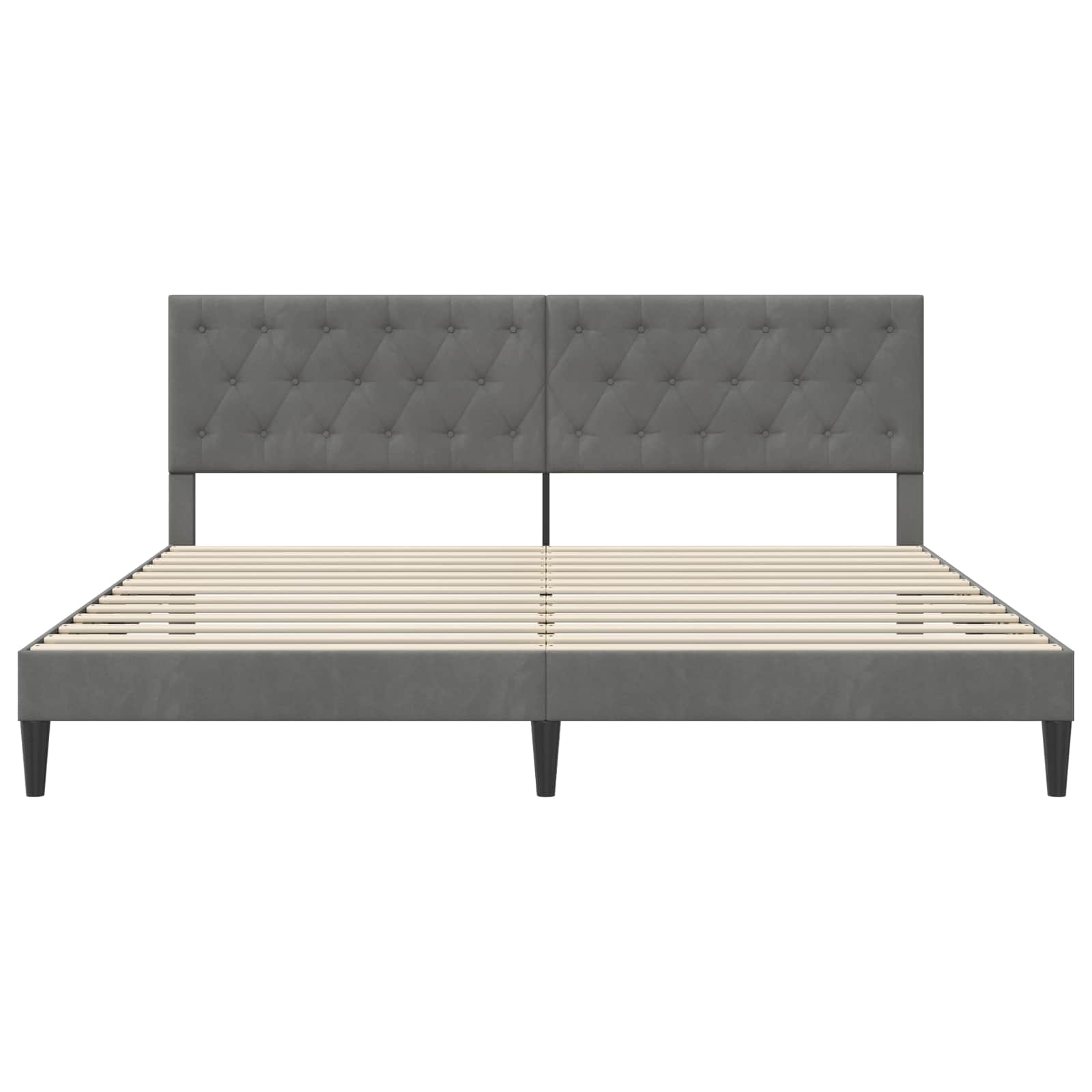 Krevetna konstrukcija Tamnosiva 180 x 200 cm Baršun
