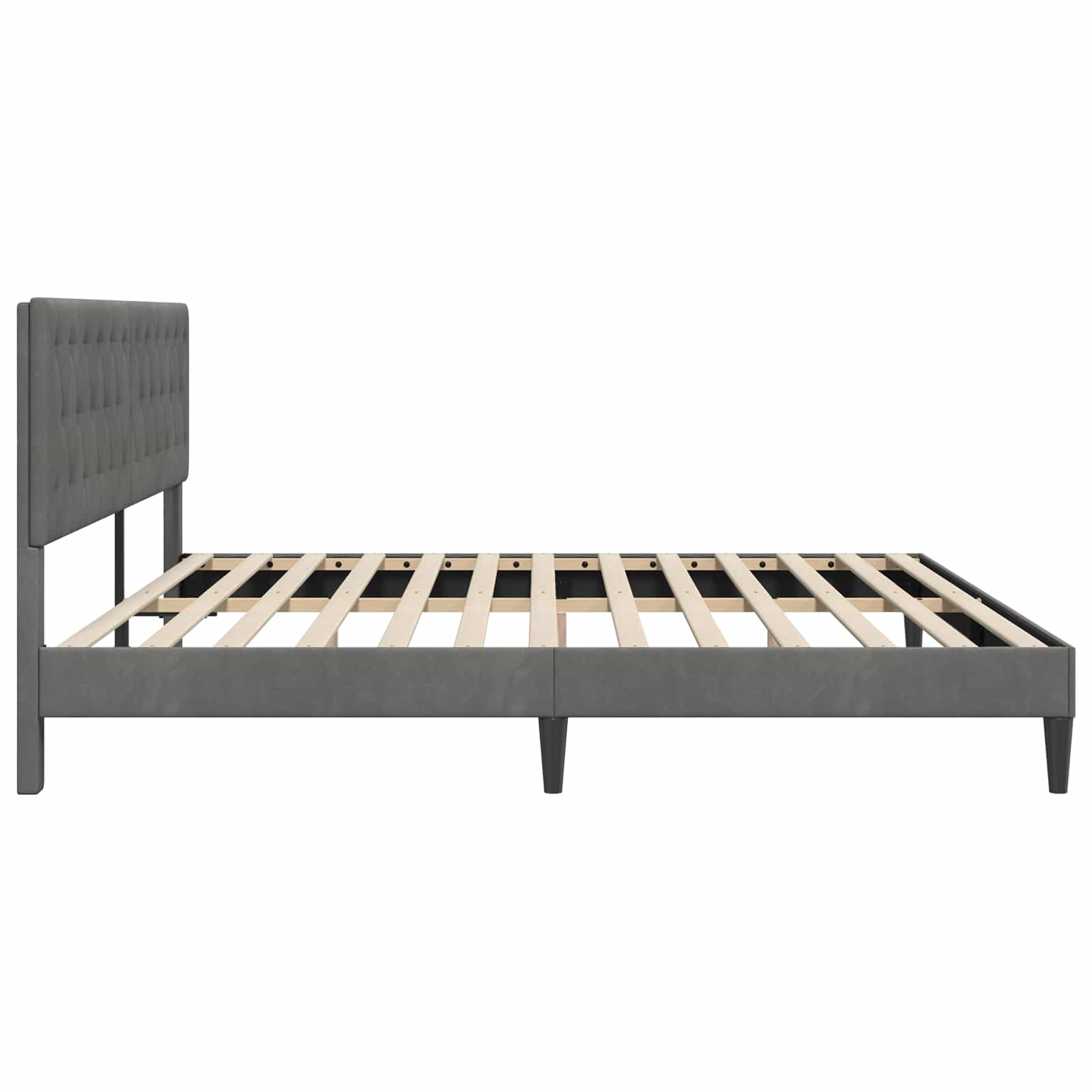 Krevetna konstrukcija Tamnosiva 180 x 200 cm Baršun