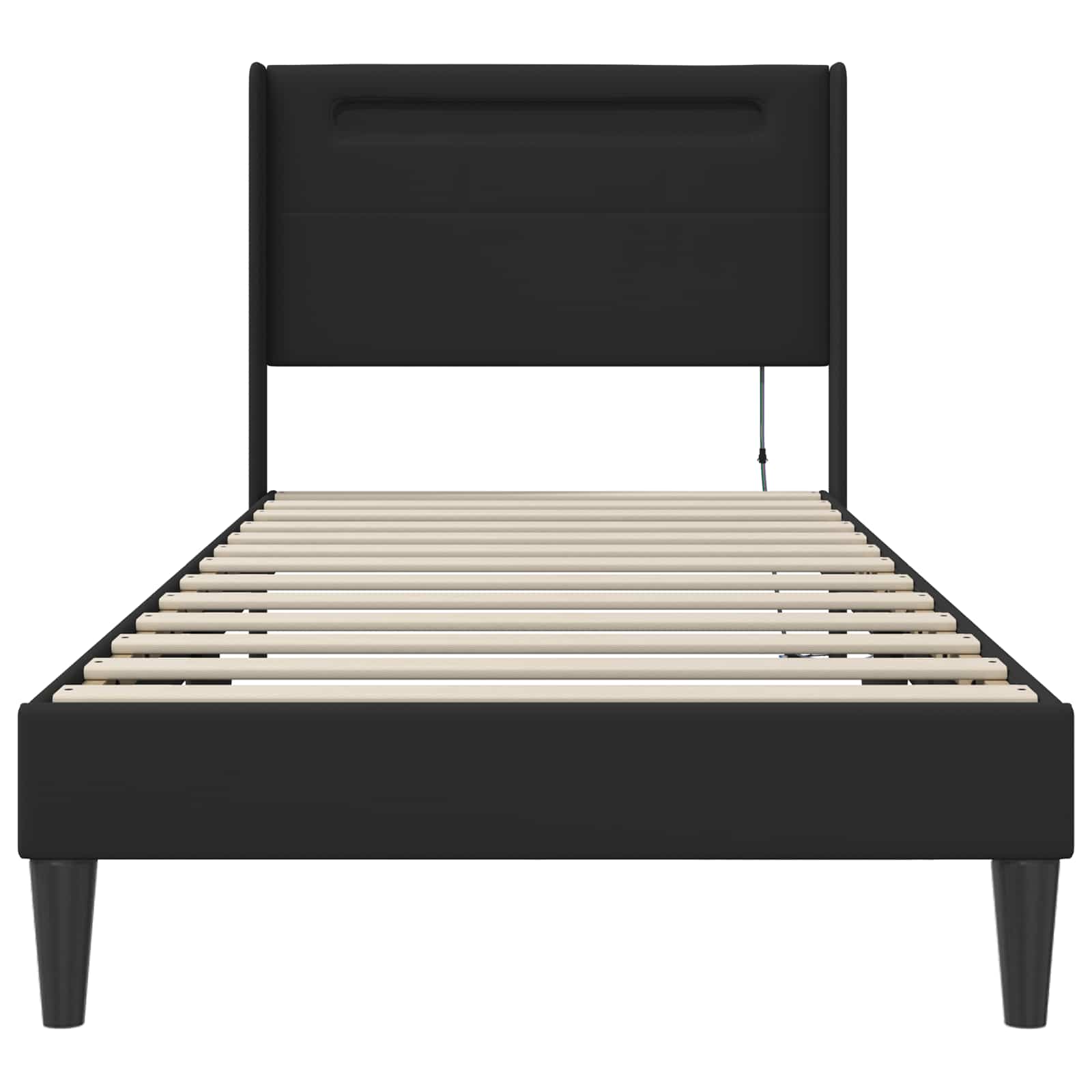 Krevetna konstrukcija Crna 90 x 190 cm Umjetna koža