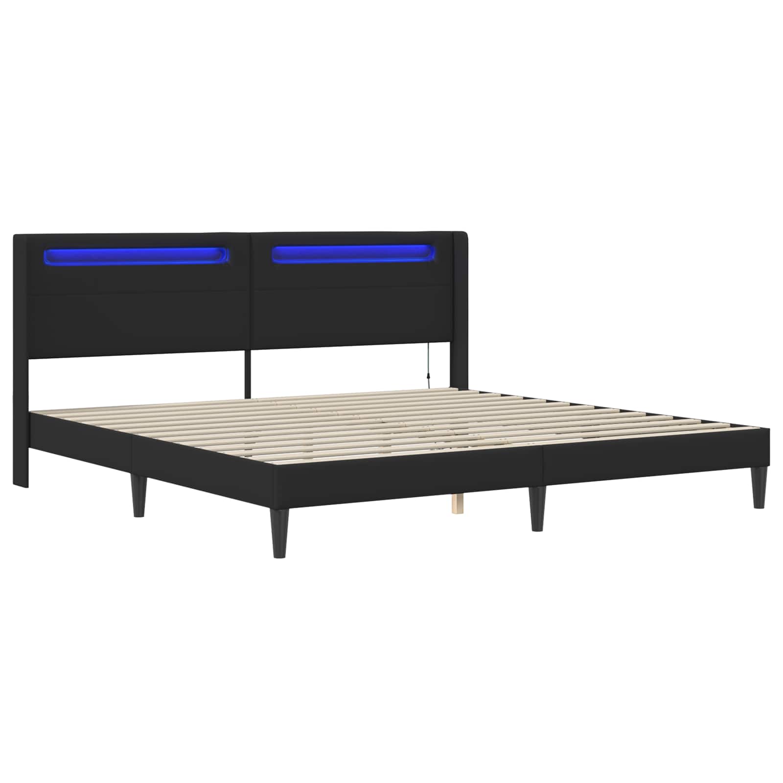 Krevetna konstrukcija Crna 180 x 200 cm Umjetna koža