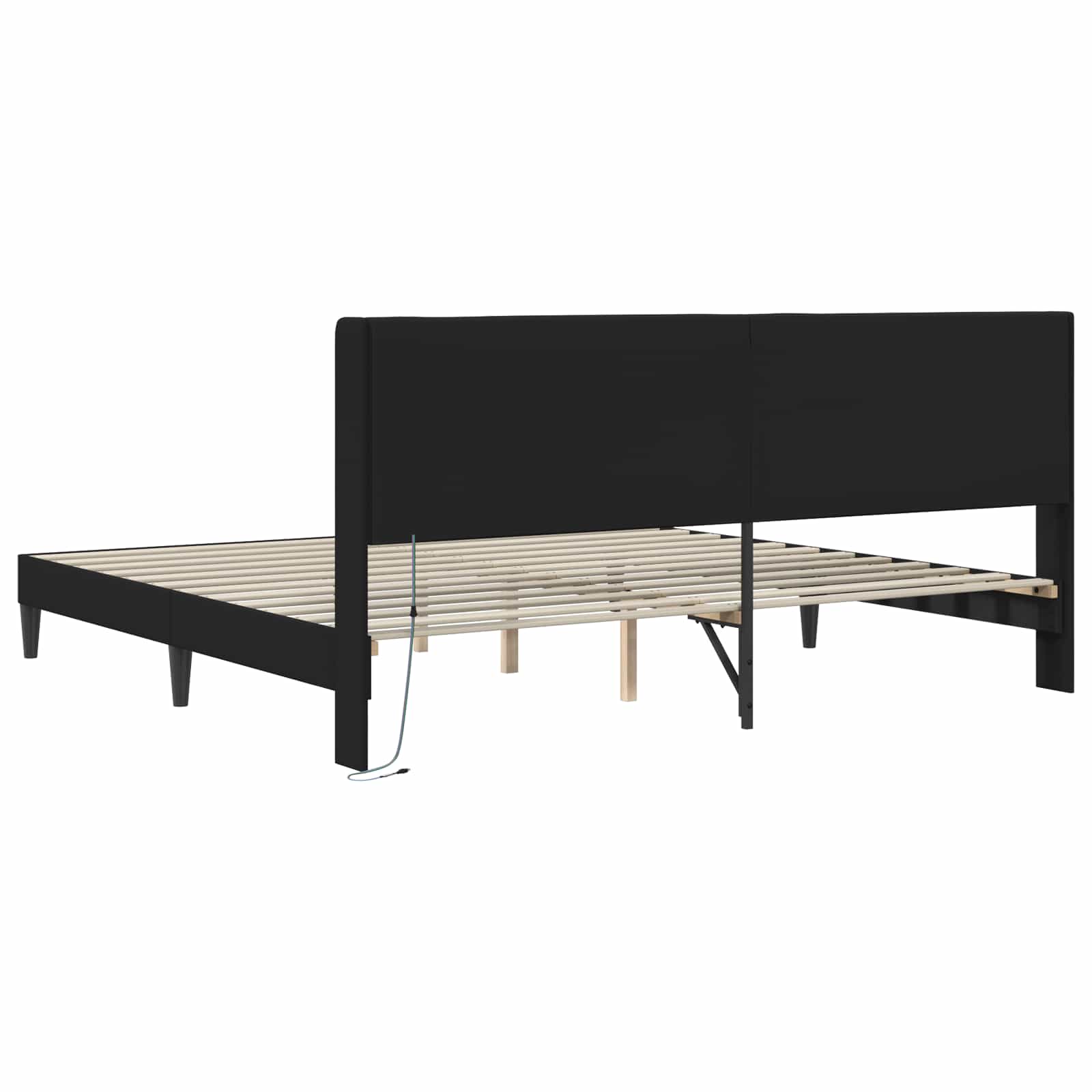 Krevetna konstrukcija Crna 180 x 200 cm Umjetna koža