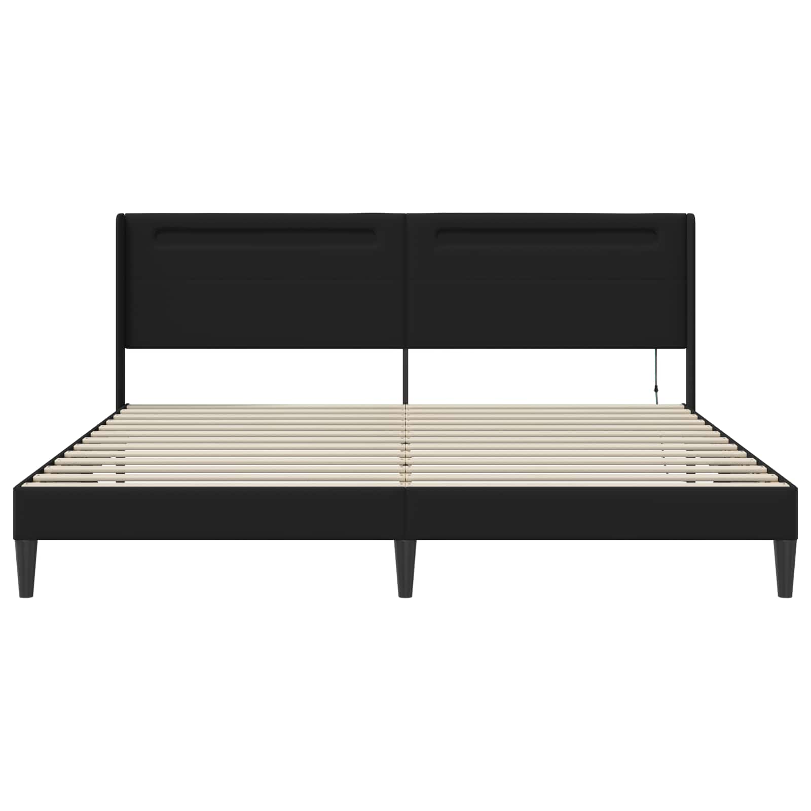 Krevetna konstrukcija Crna 180 x 200 cm Umjetna koža