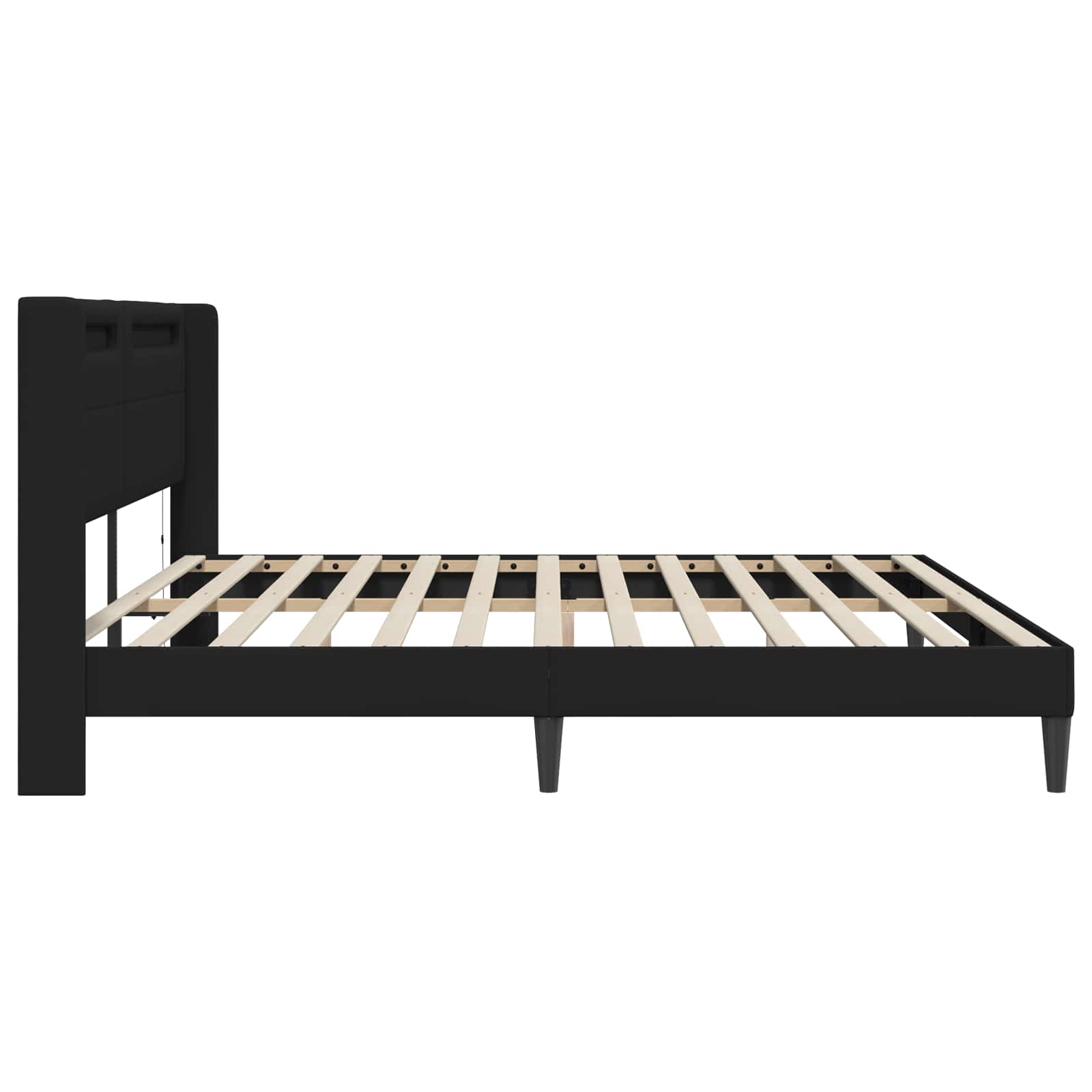 Krevetna konstrukcija Crna 180 x 200 cm Umjetna koža
