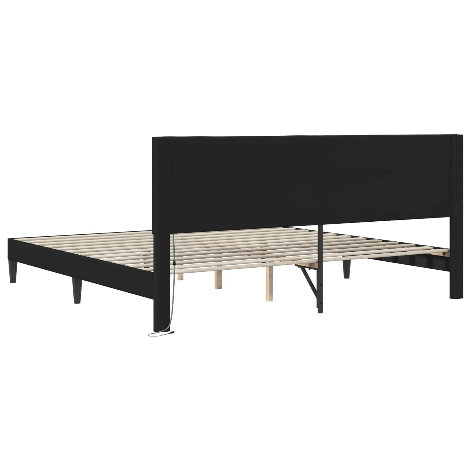 Krevetna konstrukcija Crna 180 x 200 cm Umjetna koža