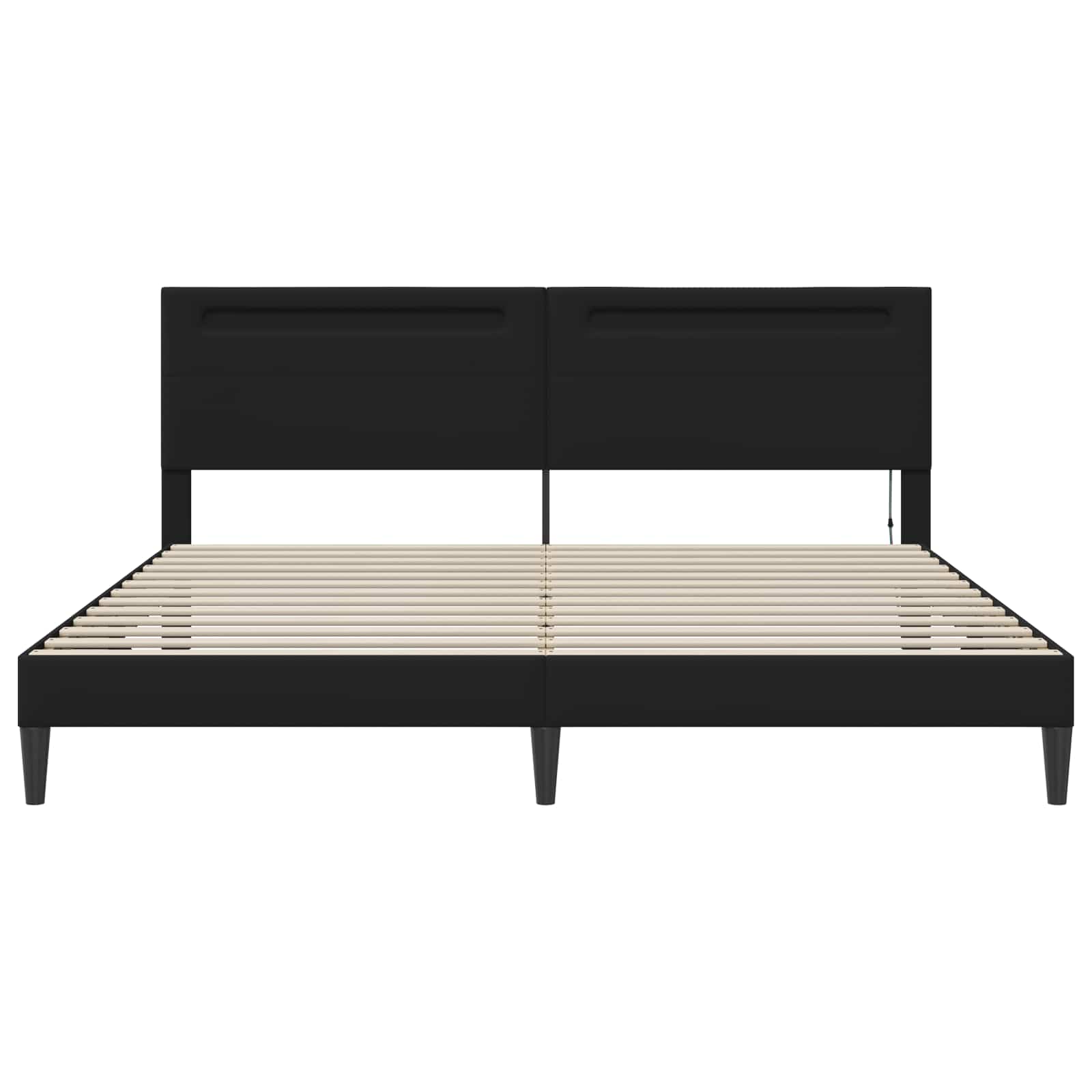 Krevetna konstrukcija Crna 180 x 200 cm Umjetna koža