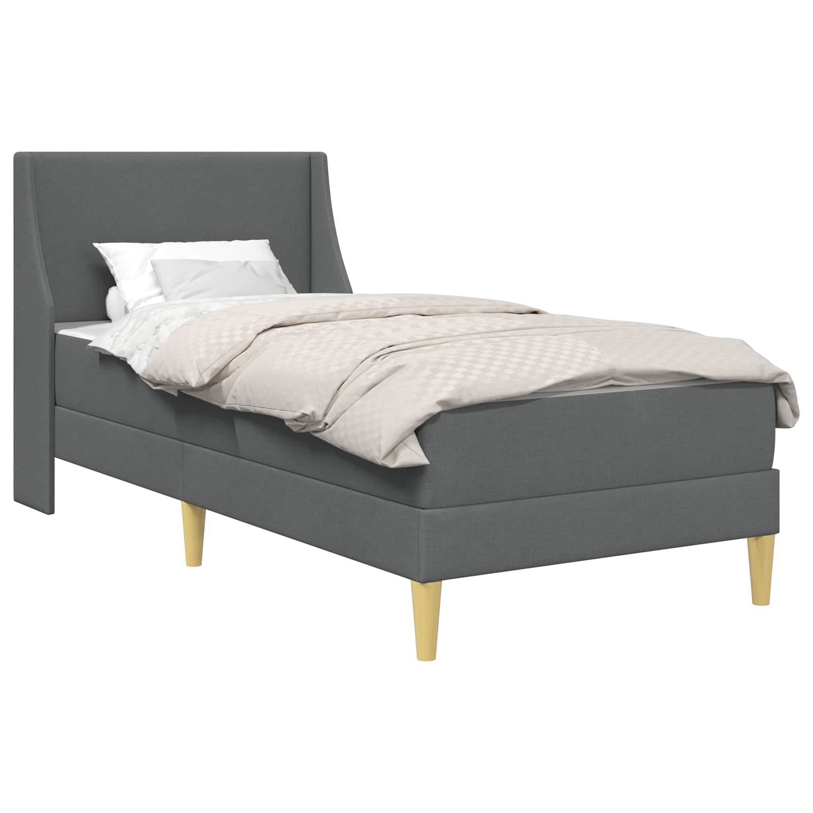 Okvir kreveta s madracem Sivi 90 x 190 cm Poliester