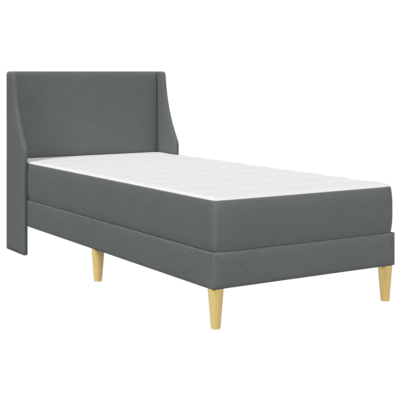 Okvir kreveta s madracem Sivi 90 x 190 cm Poliester
