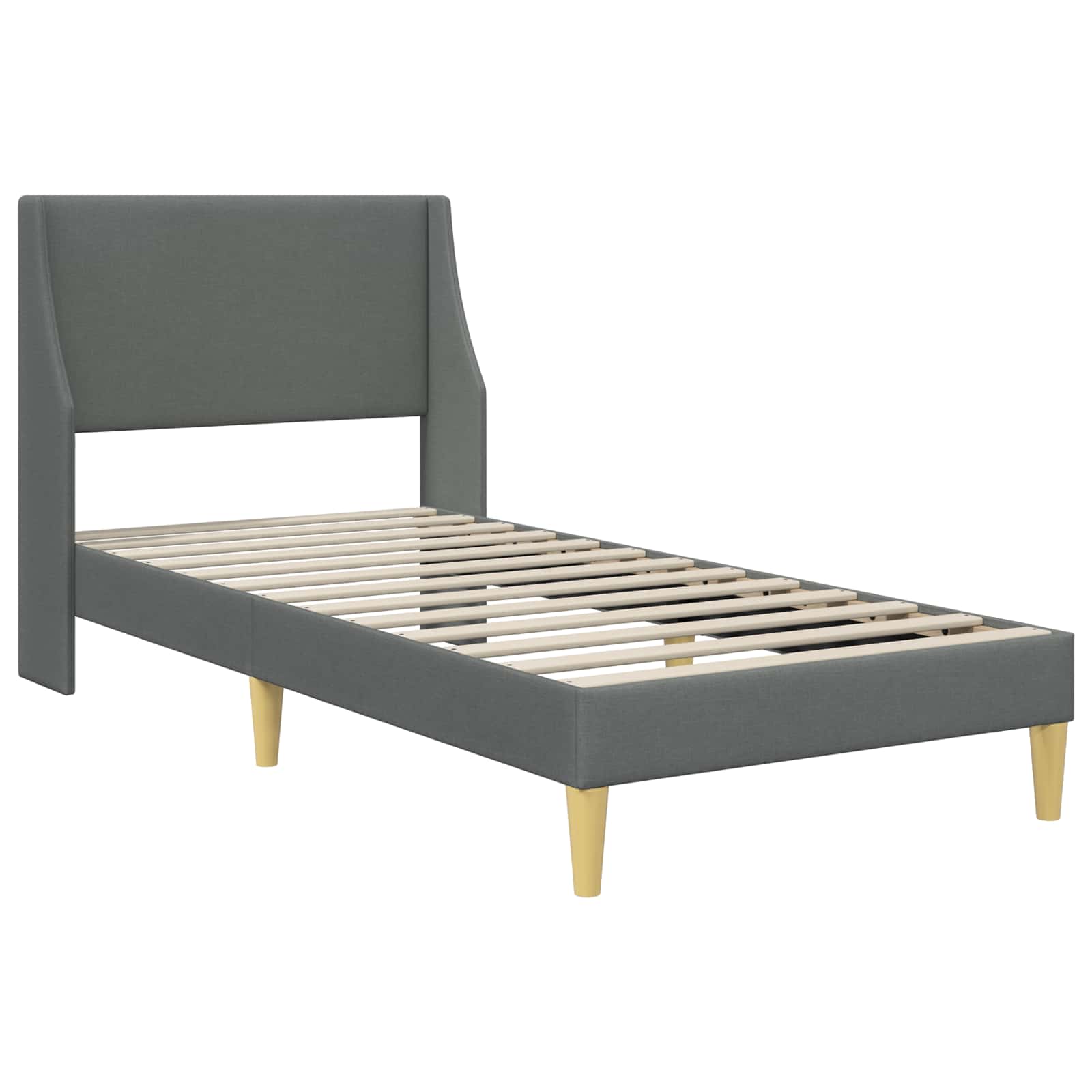 Okvir kreveta s madracem Sivi 90 x 190 cm Poliester