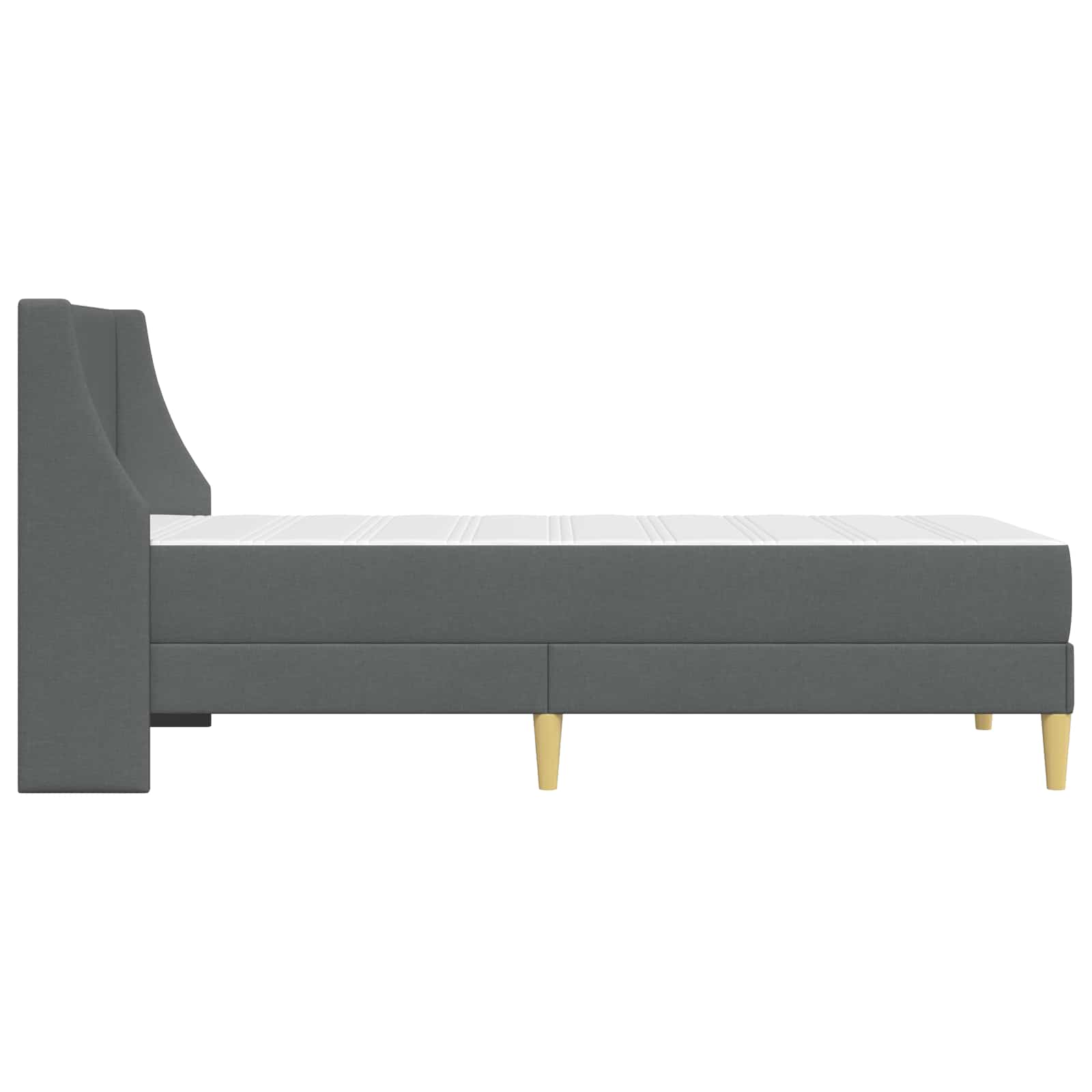 Okvir kreveta s madracem Sivi 90 x 190 cm Poliester