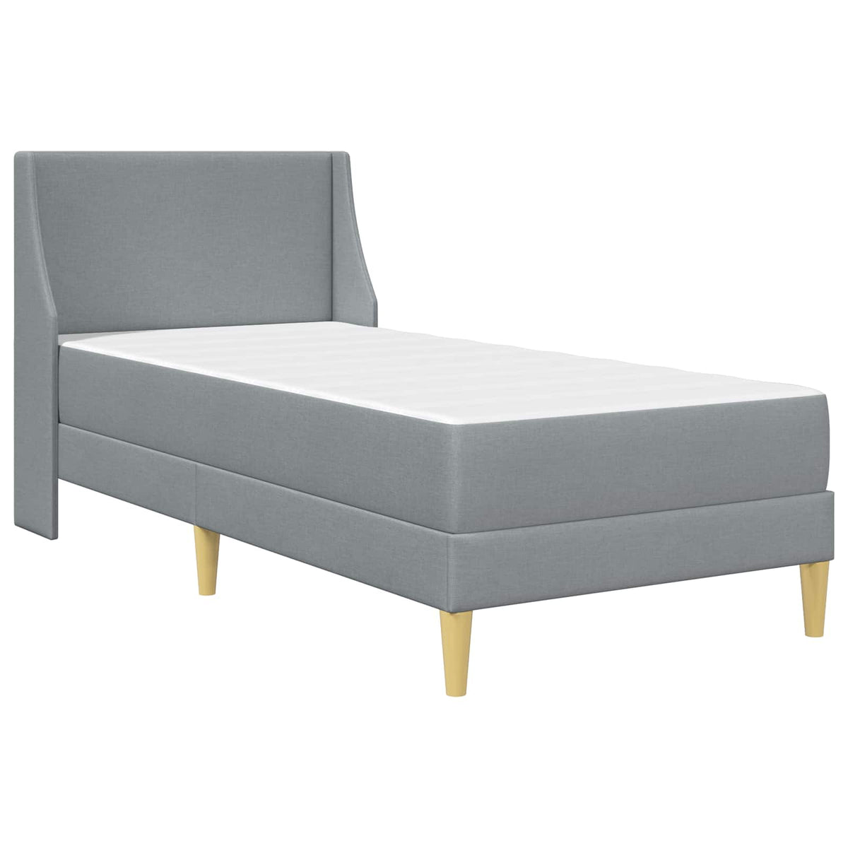 Okvir kreveta s madracem Svijetlo siva 100 x 200 cm Poliester