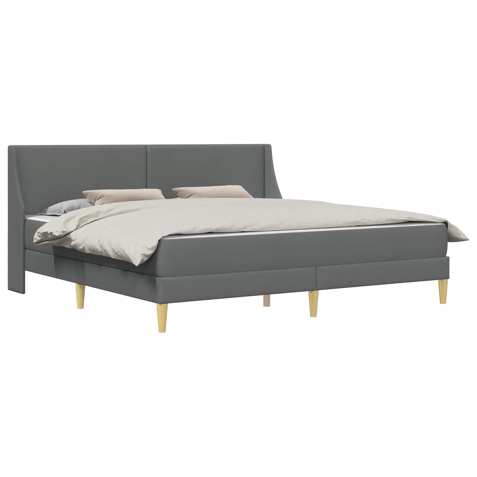 Okvir kreveta s madracem Tamno siva 180 x 200 cm Poliester