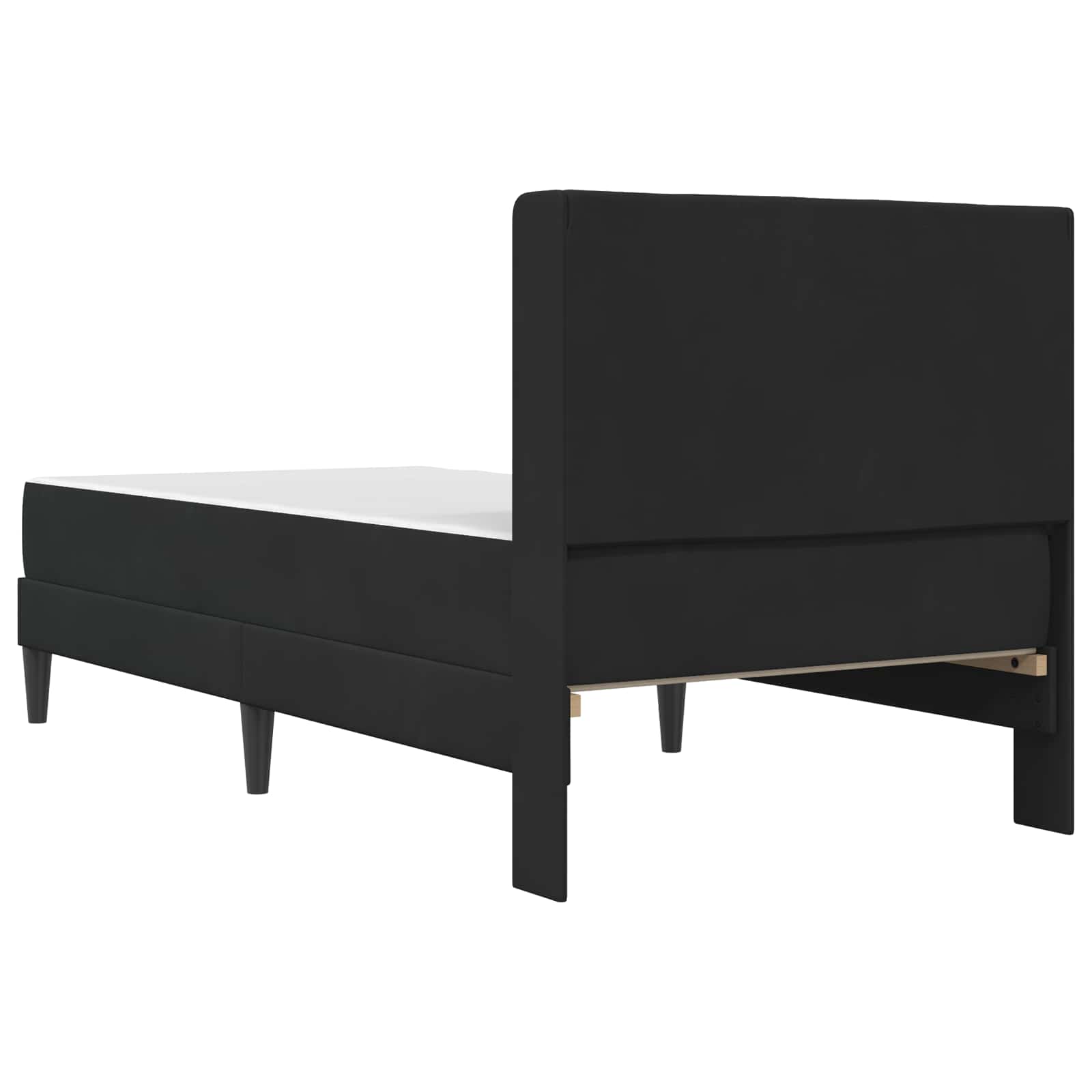 Okvir kreveta s madracem s uzglavljem Crna 80 x 200 cm Baršun