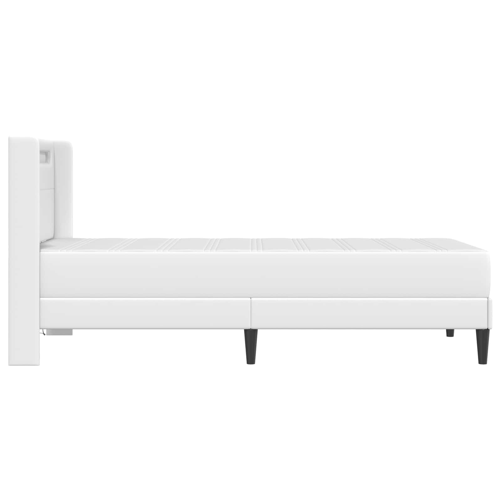 Okvir kreveta s madracem Bijela 80 x 200 cm Umjetna koža