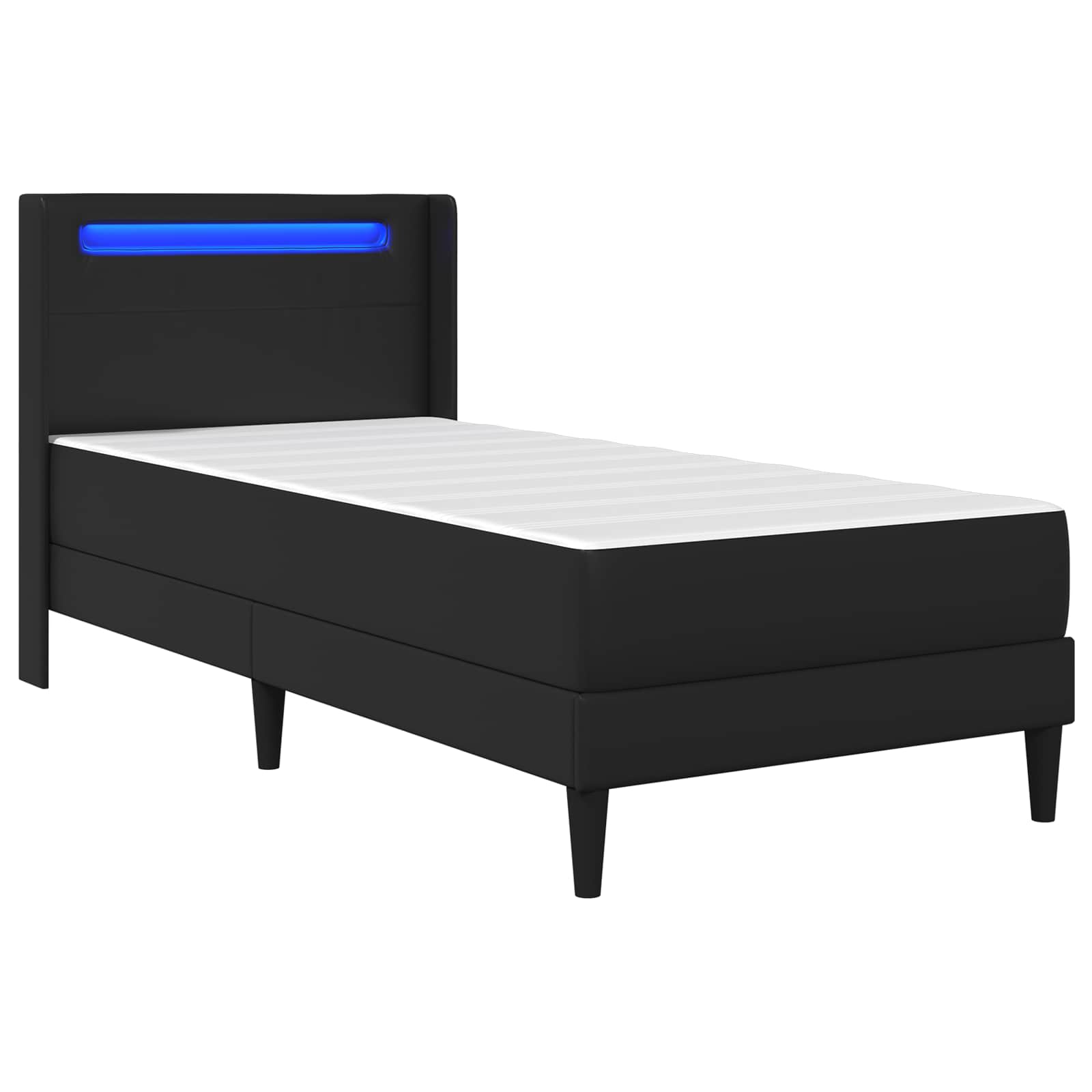 Okvir kreveta s madracem Crna 90 x 190 cm Umjetna koža