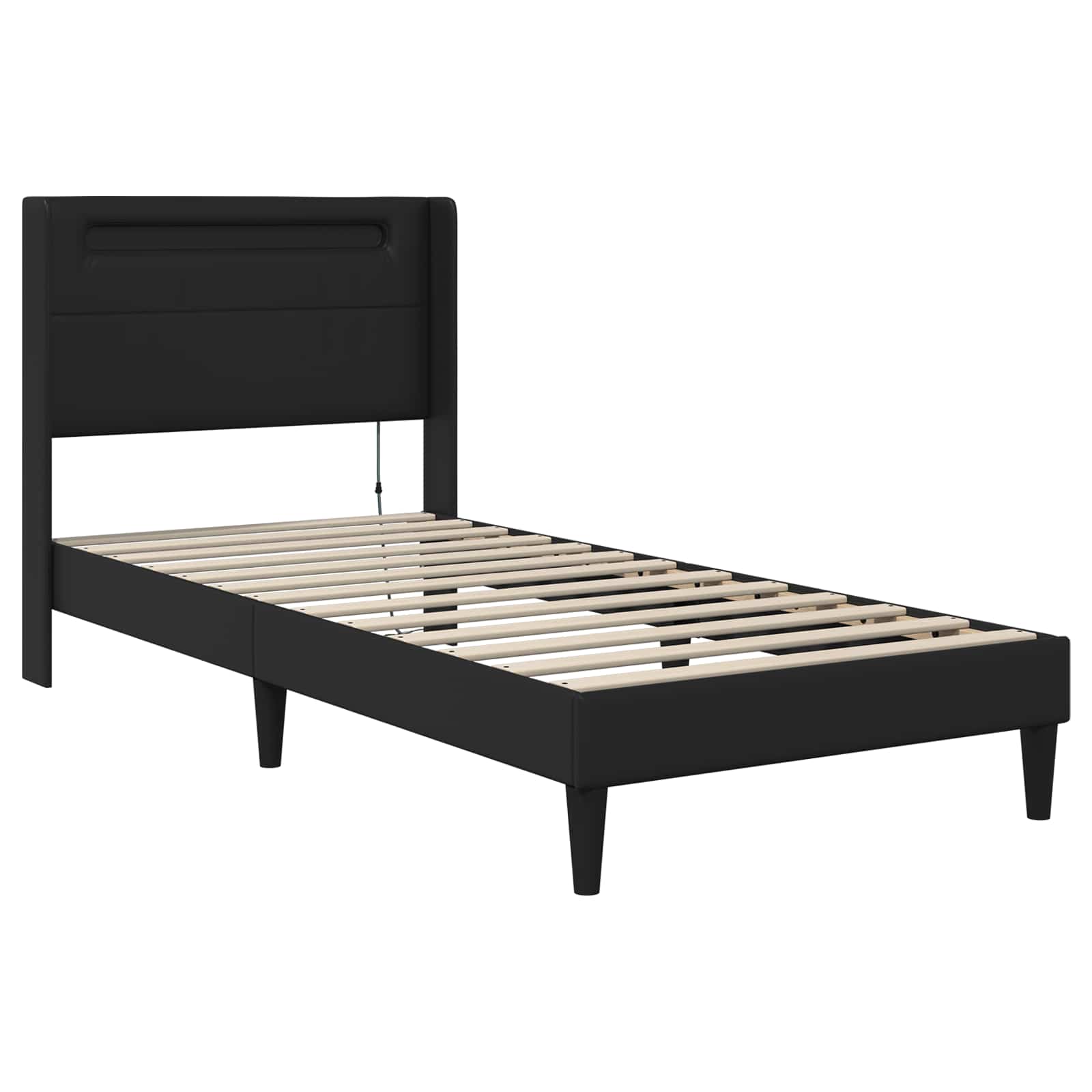 Okvir kreveta s madracem Crna 90 x 190 cm Umjetna koža