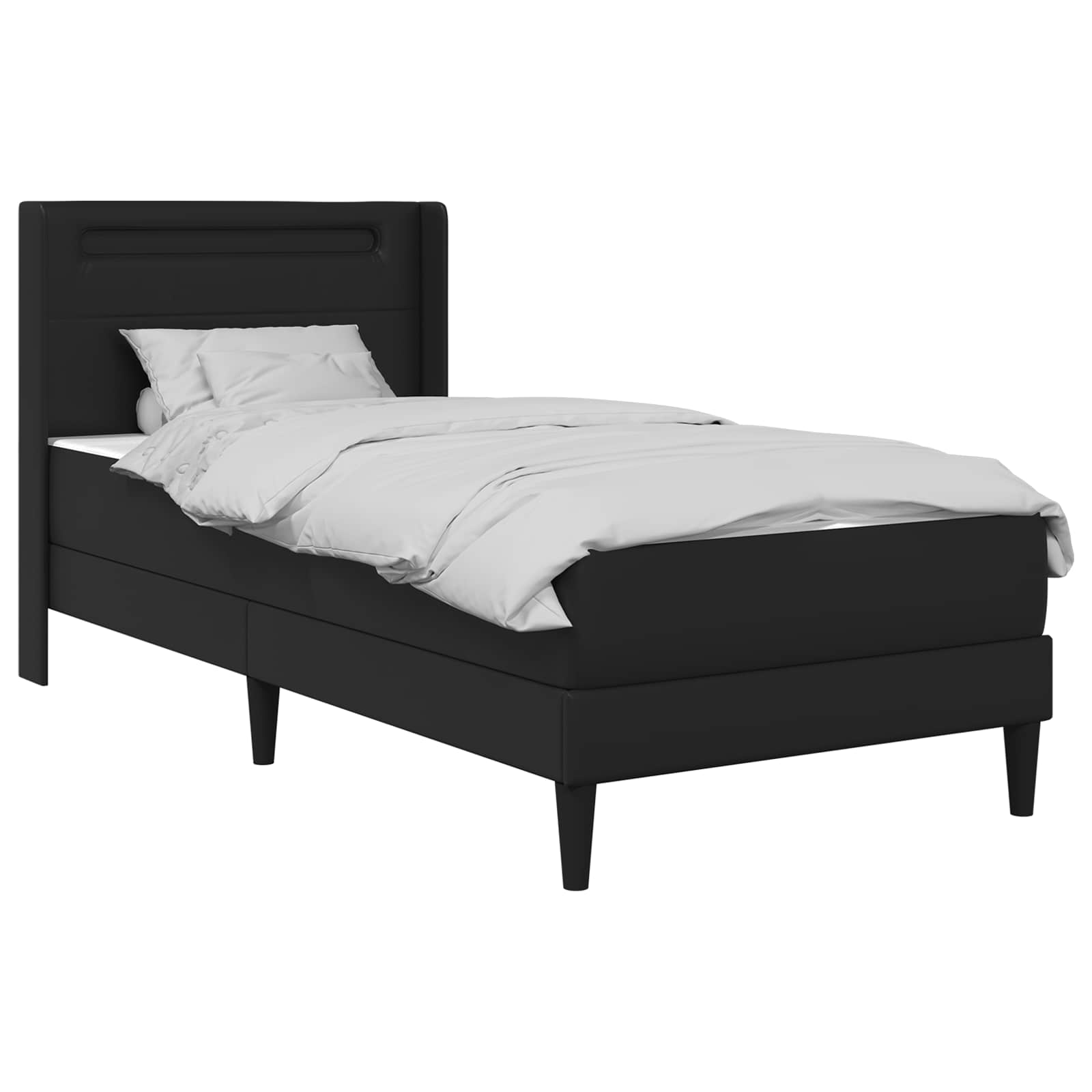 Okvir kreveta s madracem Crna 90 x 190 cm Umjetna koža