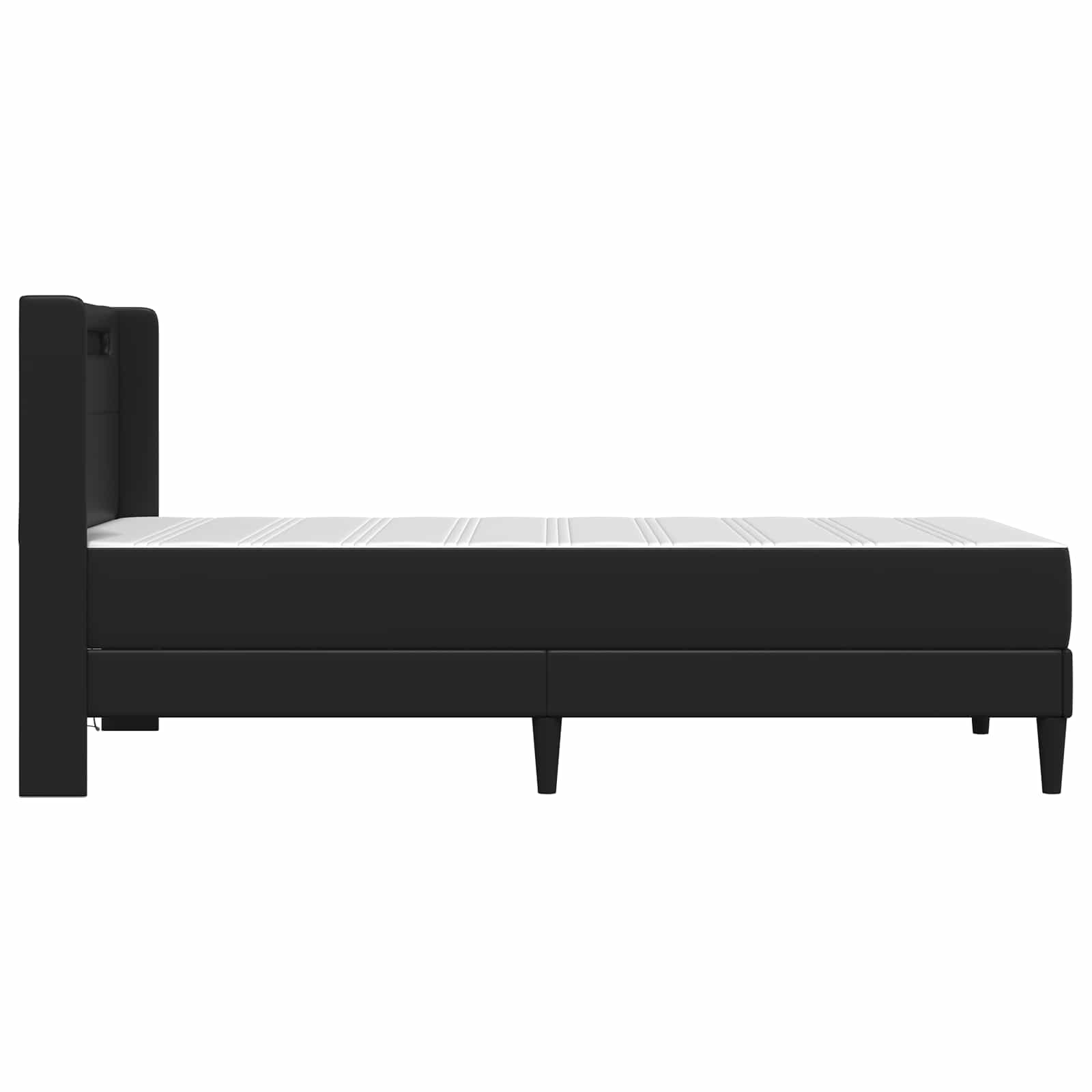 Okvir kreveta s madracem Crna 90 x 190 cm Umjetna koža