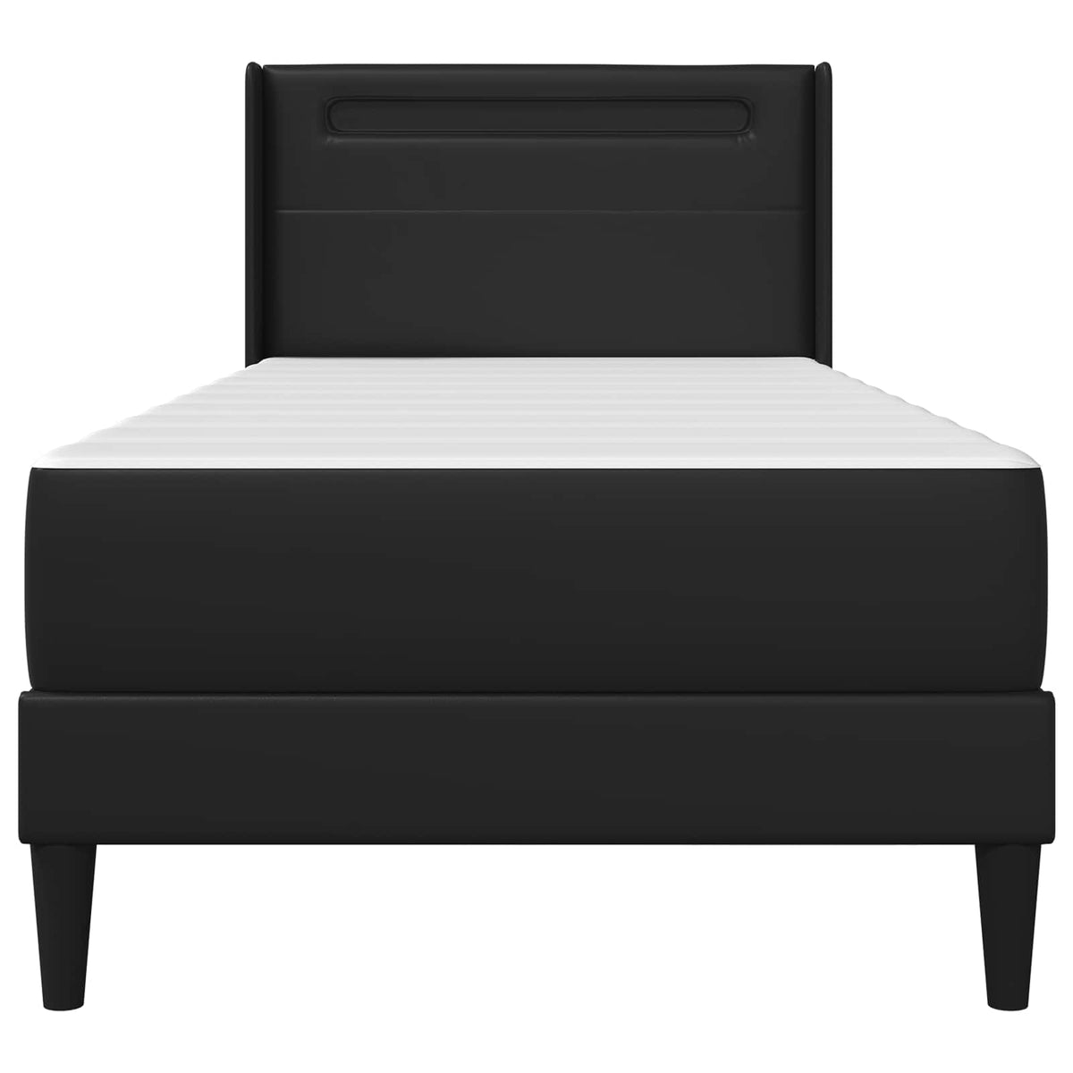 Okvir kreveta s madracem Crna 90 x 200 cm Umjetna koža