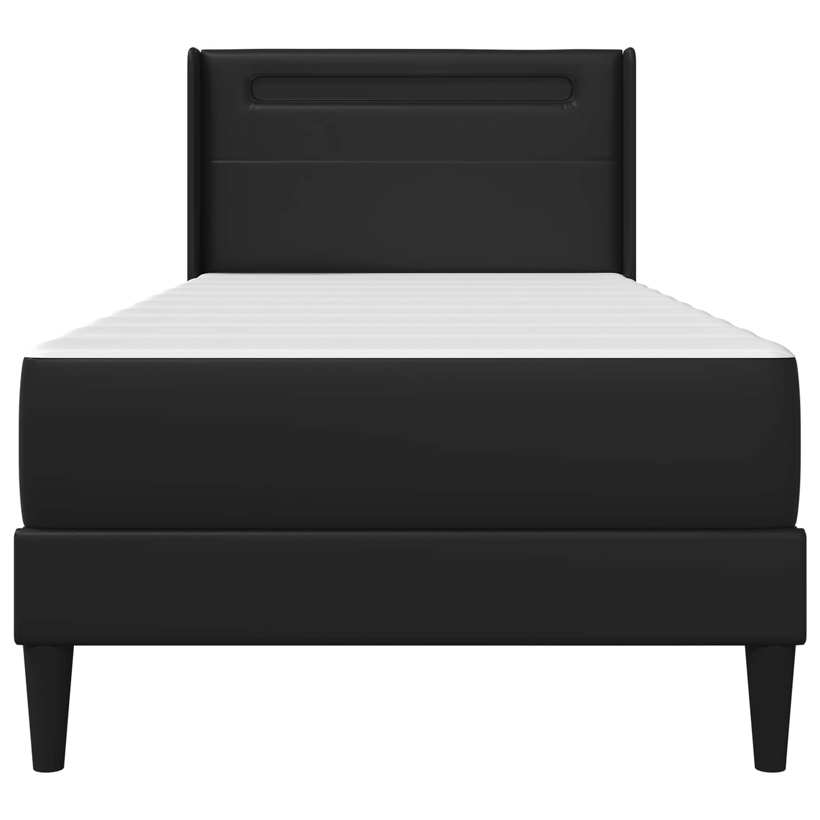 Okvir kreveta s madracem Crna 90 x 200 cm Umjetna koža
