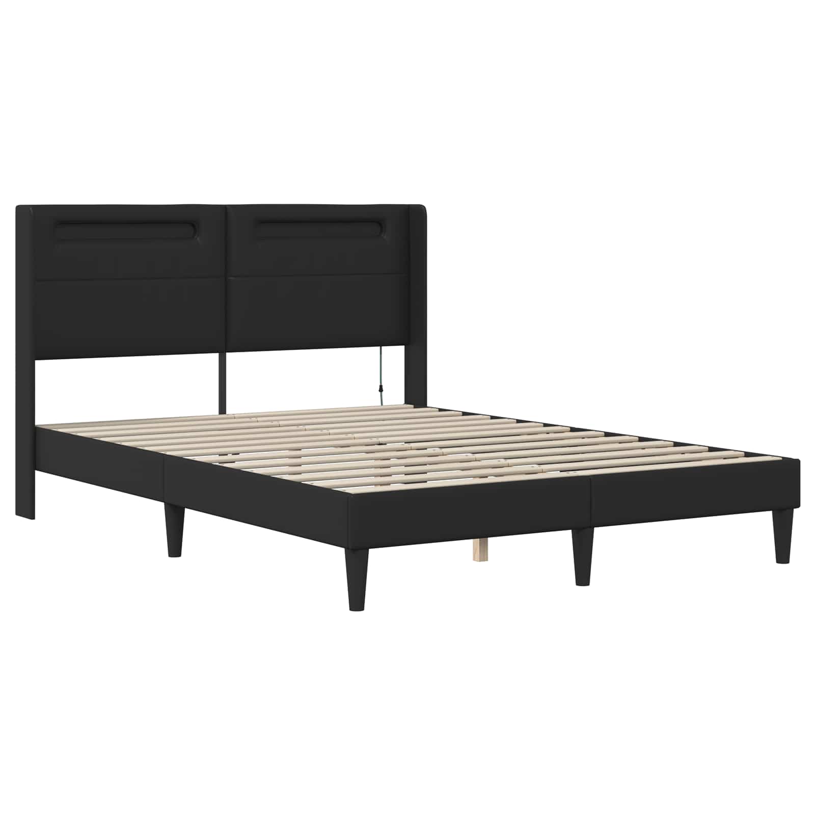 Okvir kreveta s madracem Crna 120 x 200 cm Umjetna koža