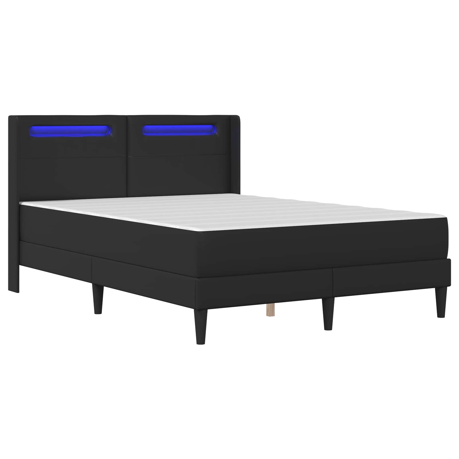 Okvir kreveta s madracem Crna 160 x 200 cm Umjetna koža
