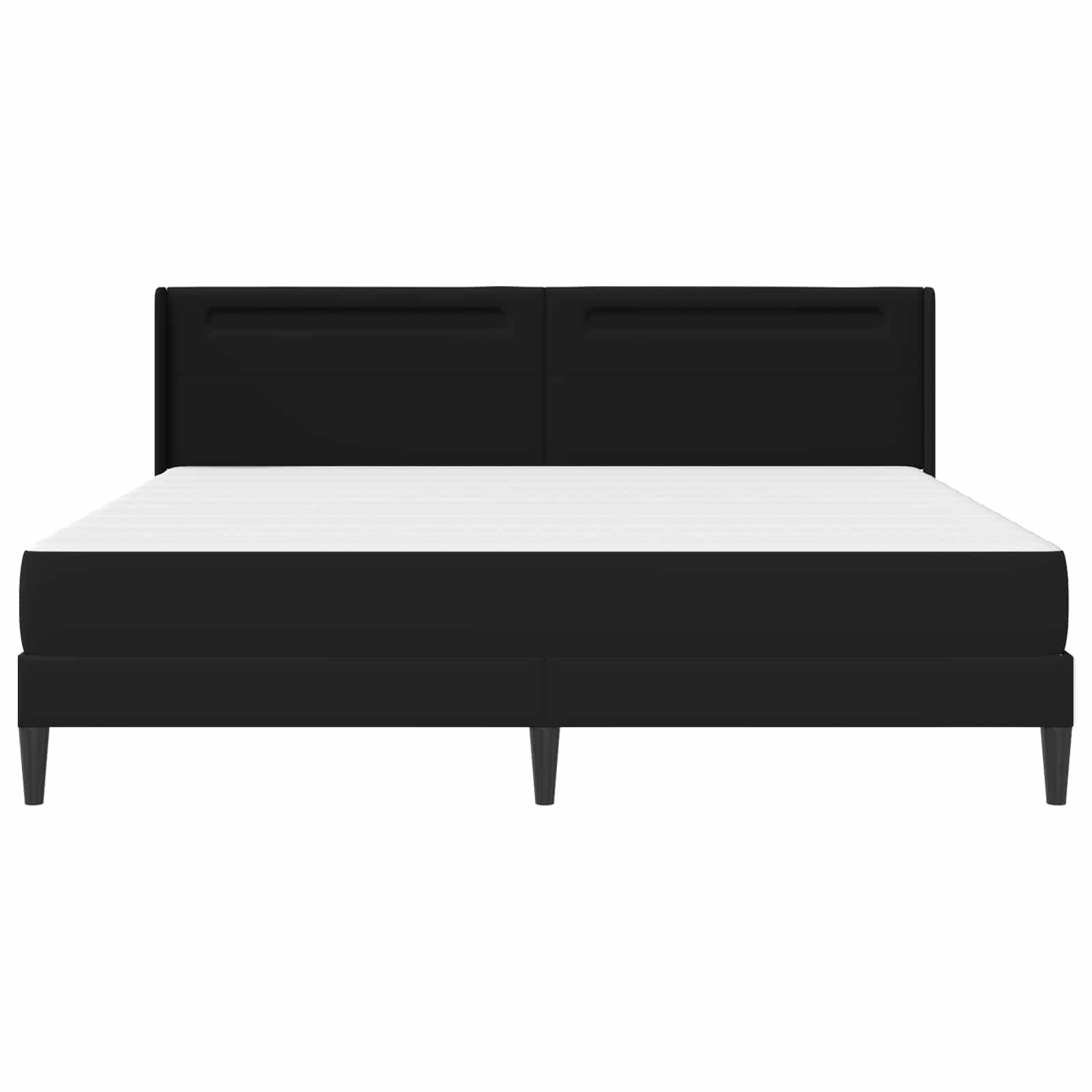 Okvir kreveta s madracem Crna 200 x 200 cm Umjetna koža