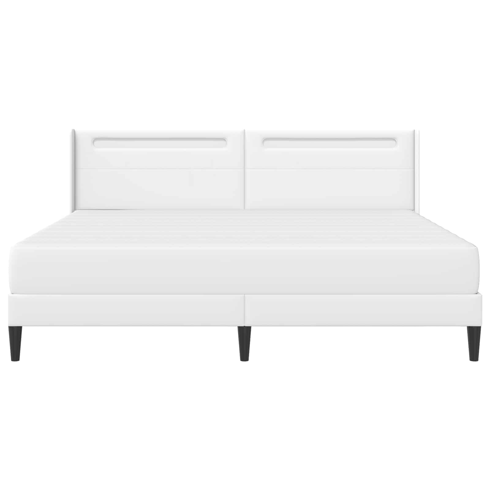 Okvir kreveta s madracem Bijela 200 x 200 cm Umjetna koža