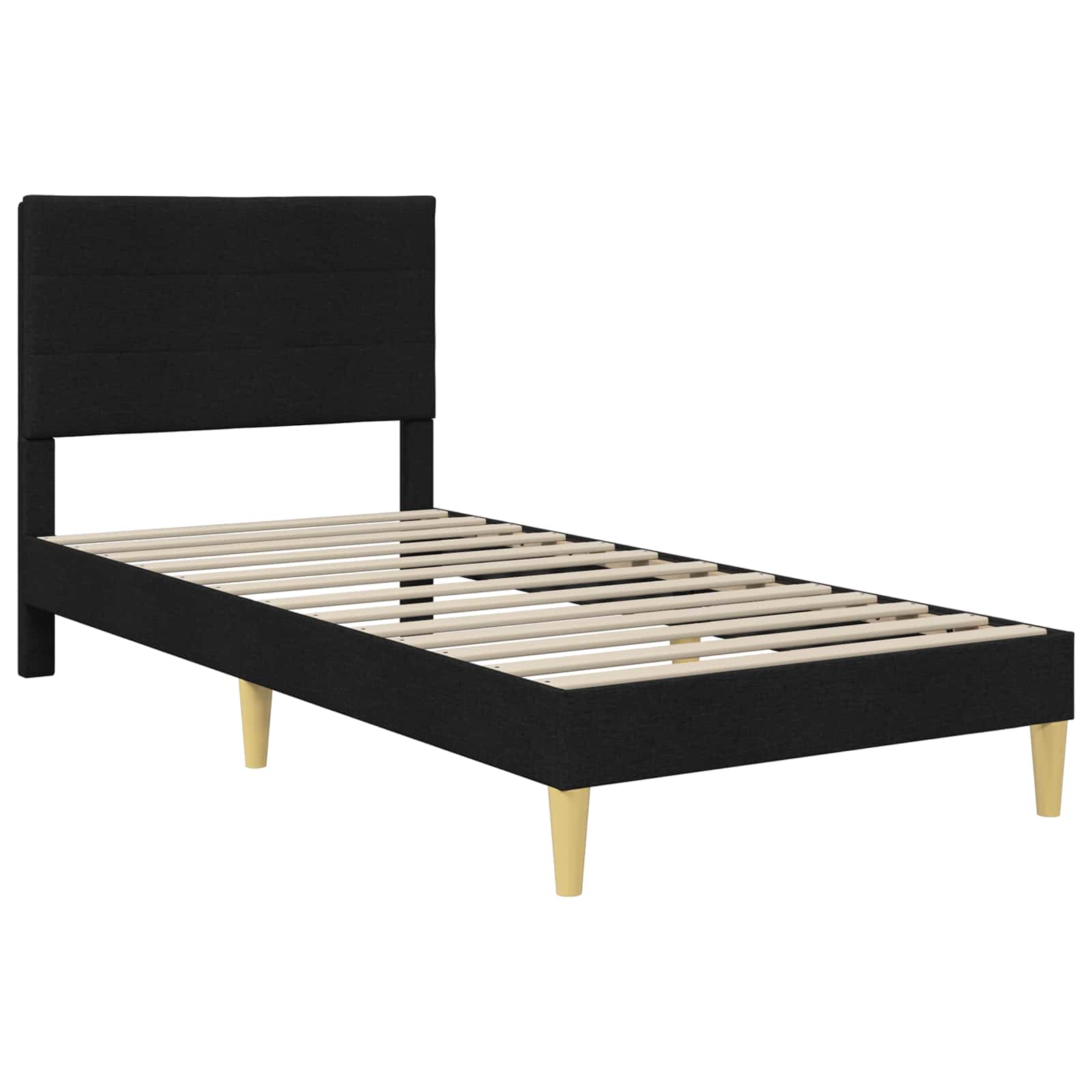 Krevetna konstrukcija Crna 90 x 190 cm Poliester