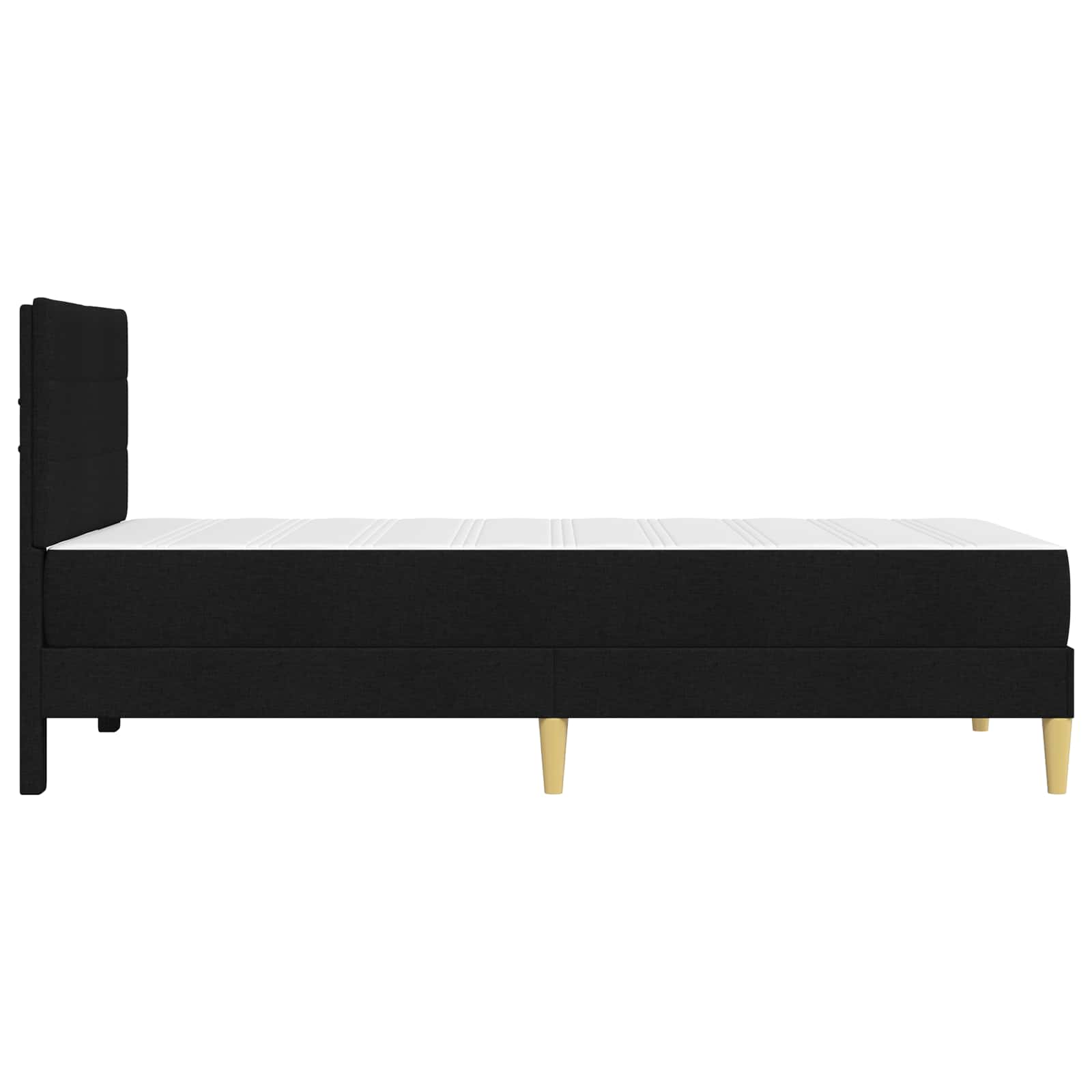 Krevetna konstrukcija Crna 90 x 190 cm Poliester