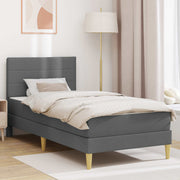 Krevetna konstrukcija Tamno siva 100 x 200 cm Poliester