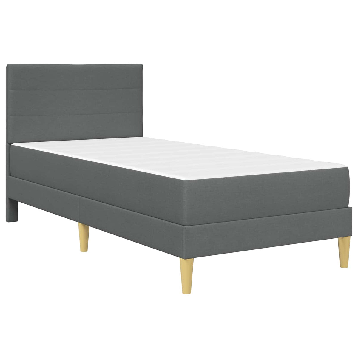 Krevetna konstrukcija Tamno siva 100 x 200 cm Poliester