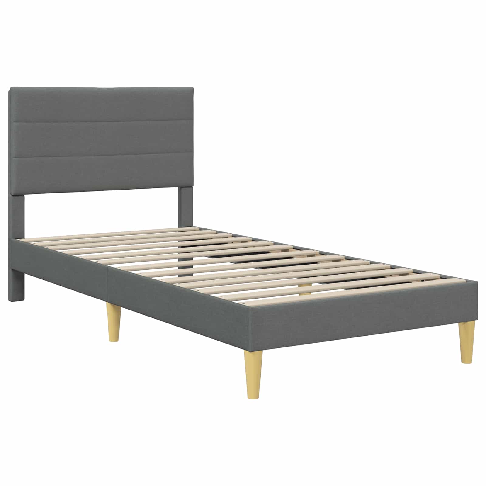 Krevetna konstrukcija Tamno siva 100 x 200 cm Poliester