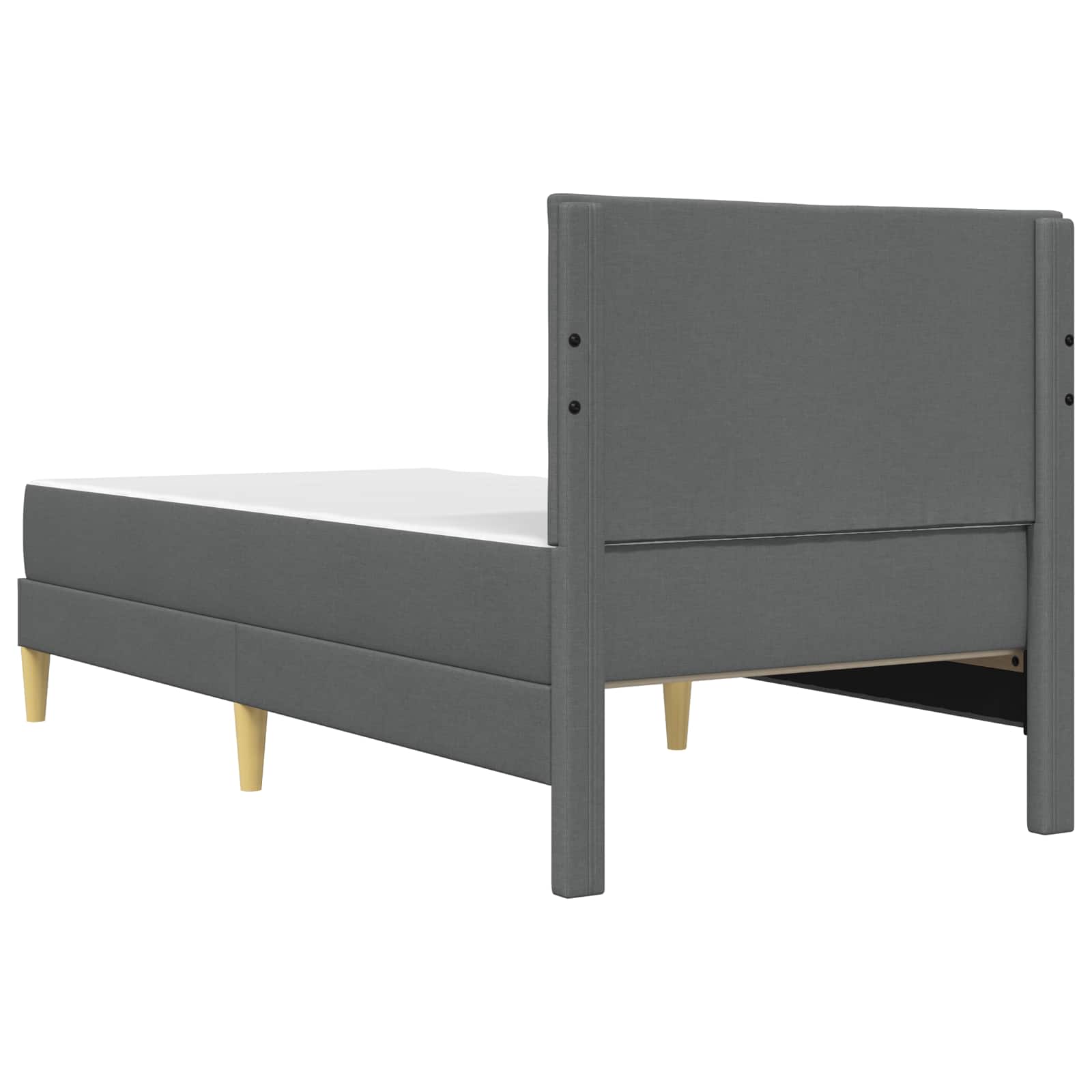 Krevetna konstrukcija Tamno siva 100 x 200 cm Poliester
