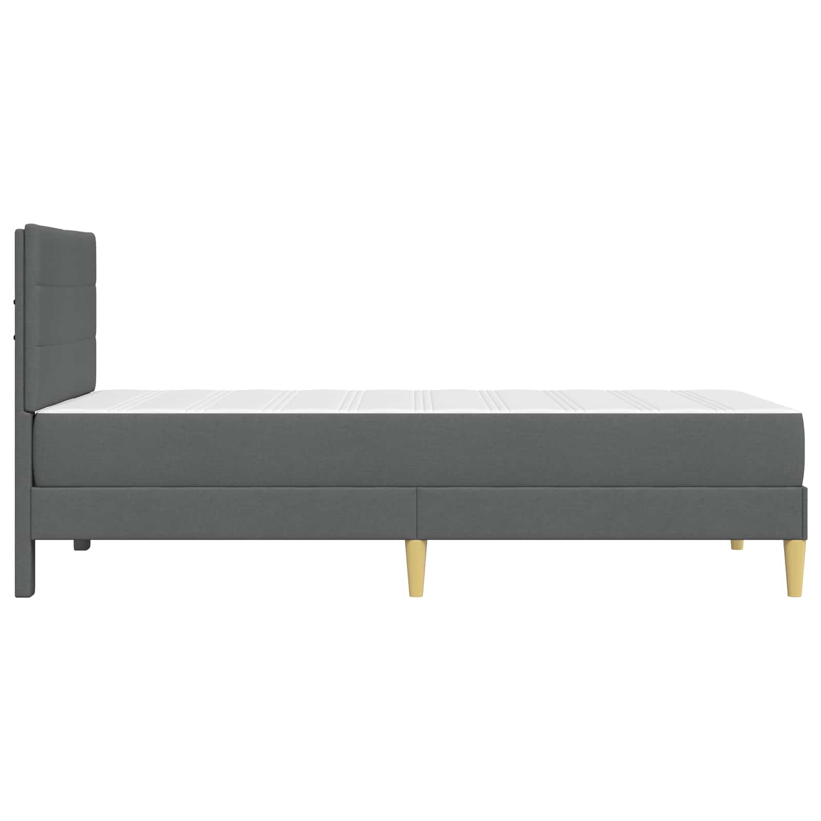 Krevetna konstrukcija Tamno siva 100 x 200 cm Poliester