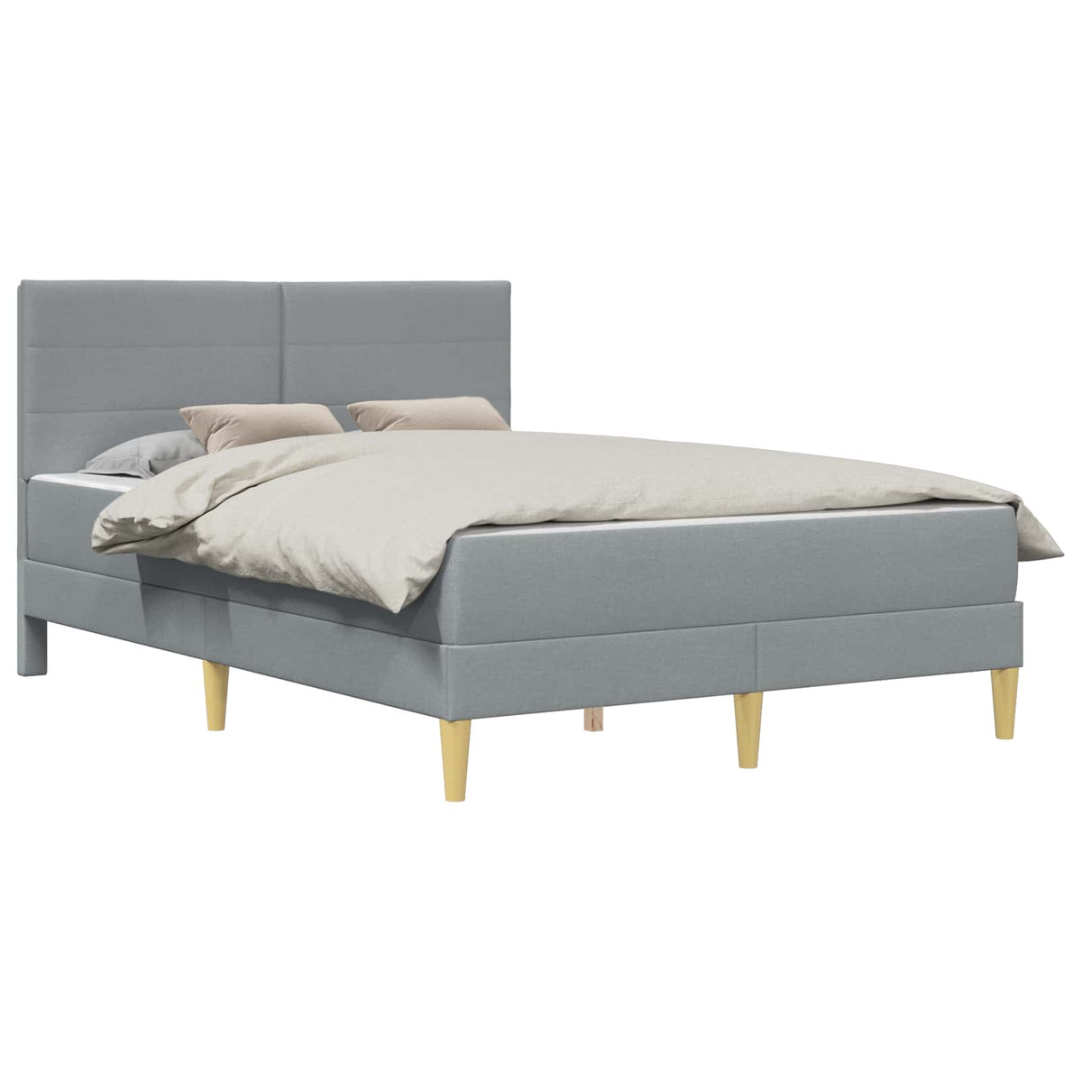 Krevetna konstrukcija Svijetlo siva 120 x 190 cm Poliester