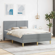 Krevetna konstrukcija Svijetlo siva 140 x 200 cm Poliester